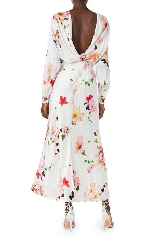 Blouson Long Sleeve Floral Dress - Image 5