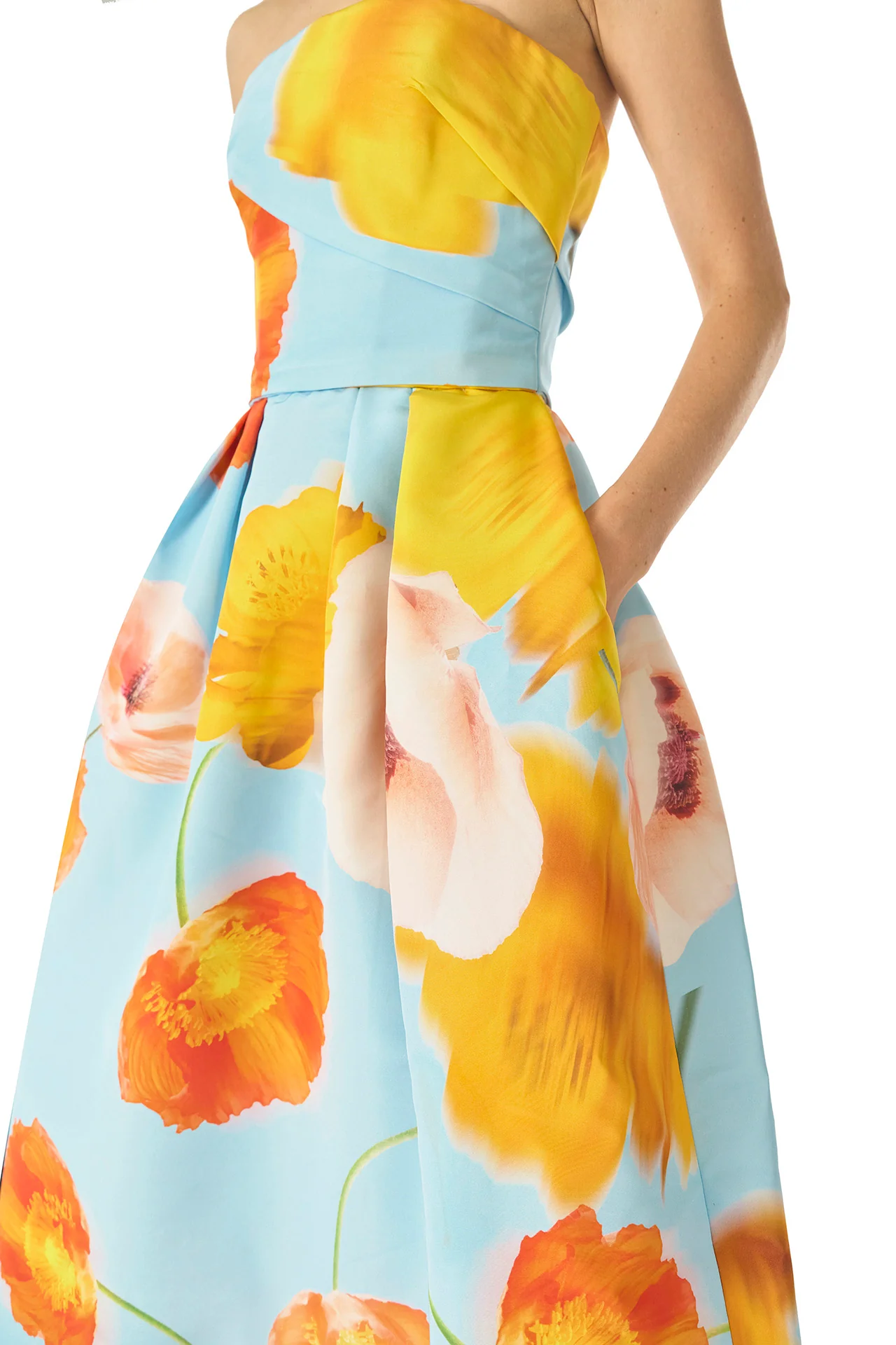 Poppy Floral Tea-Length Dress - Image 2