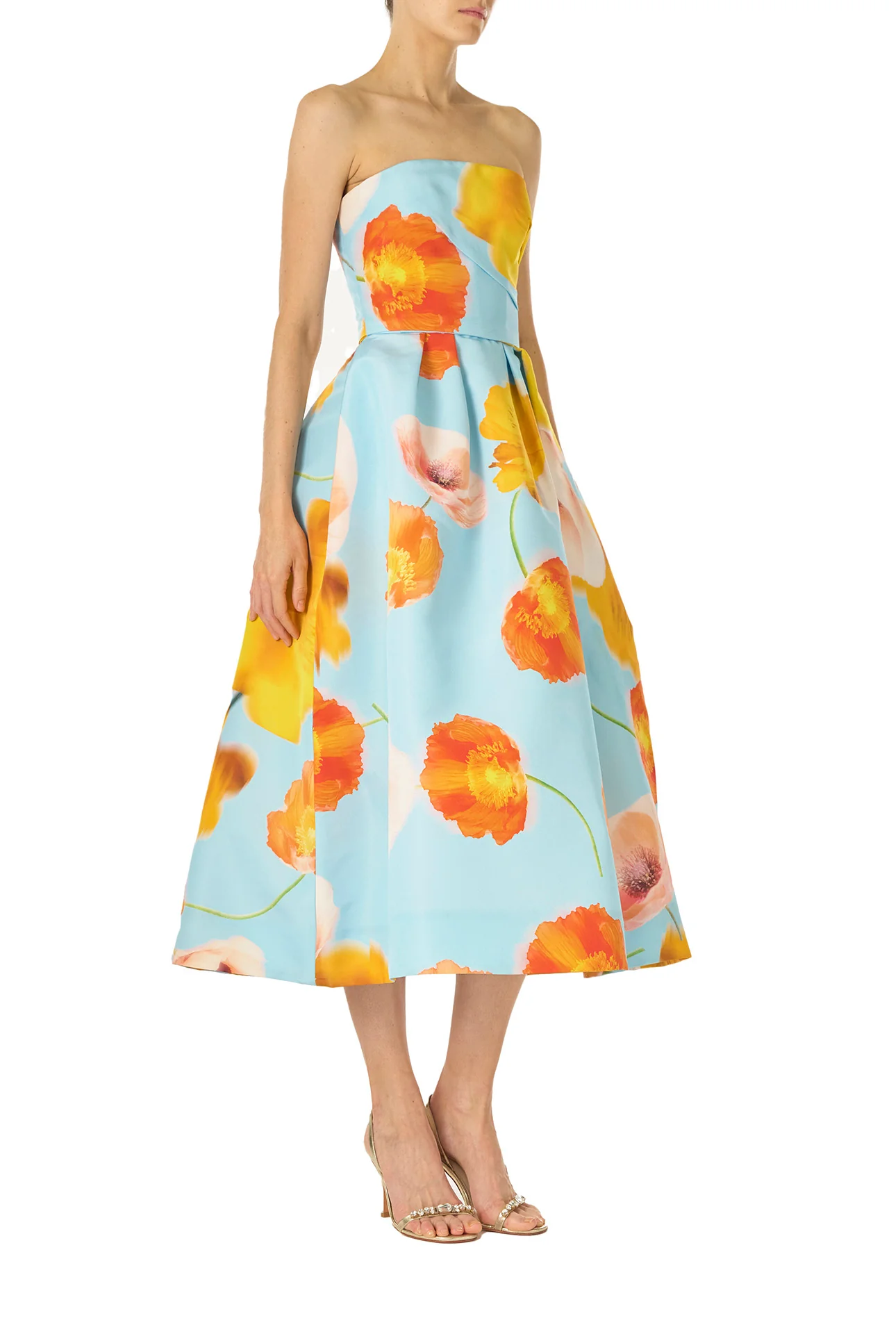 Poppy Floral Tea-Length Dress - Image 3