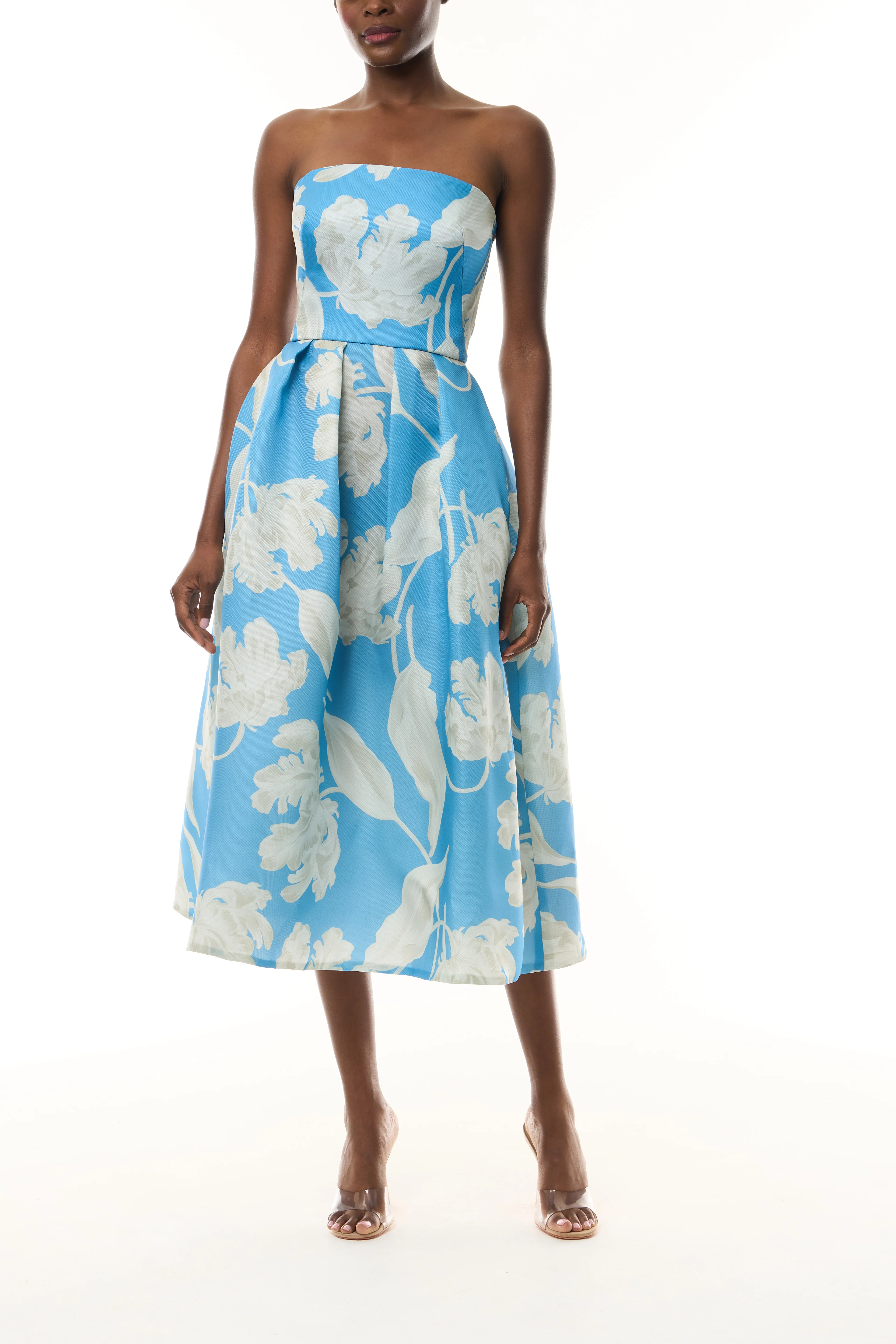 Bluebelle Floral Full Skirt Midi Dress