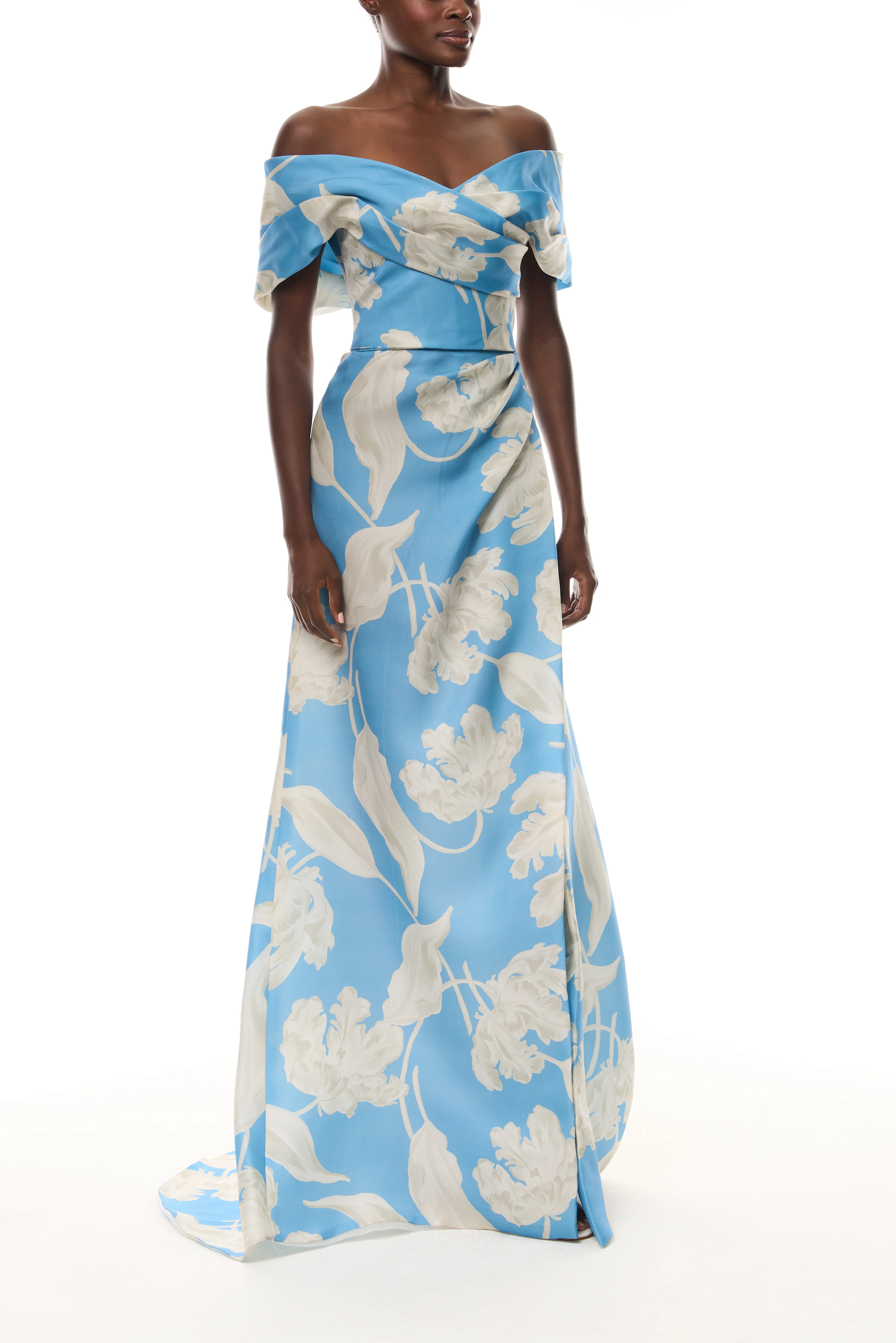 Bluebelle Floral Off-the-Shoulder Gown - Image 3