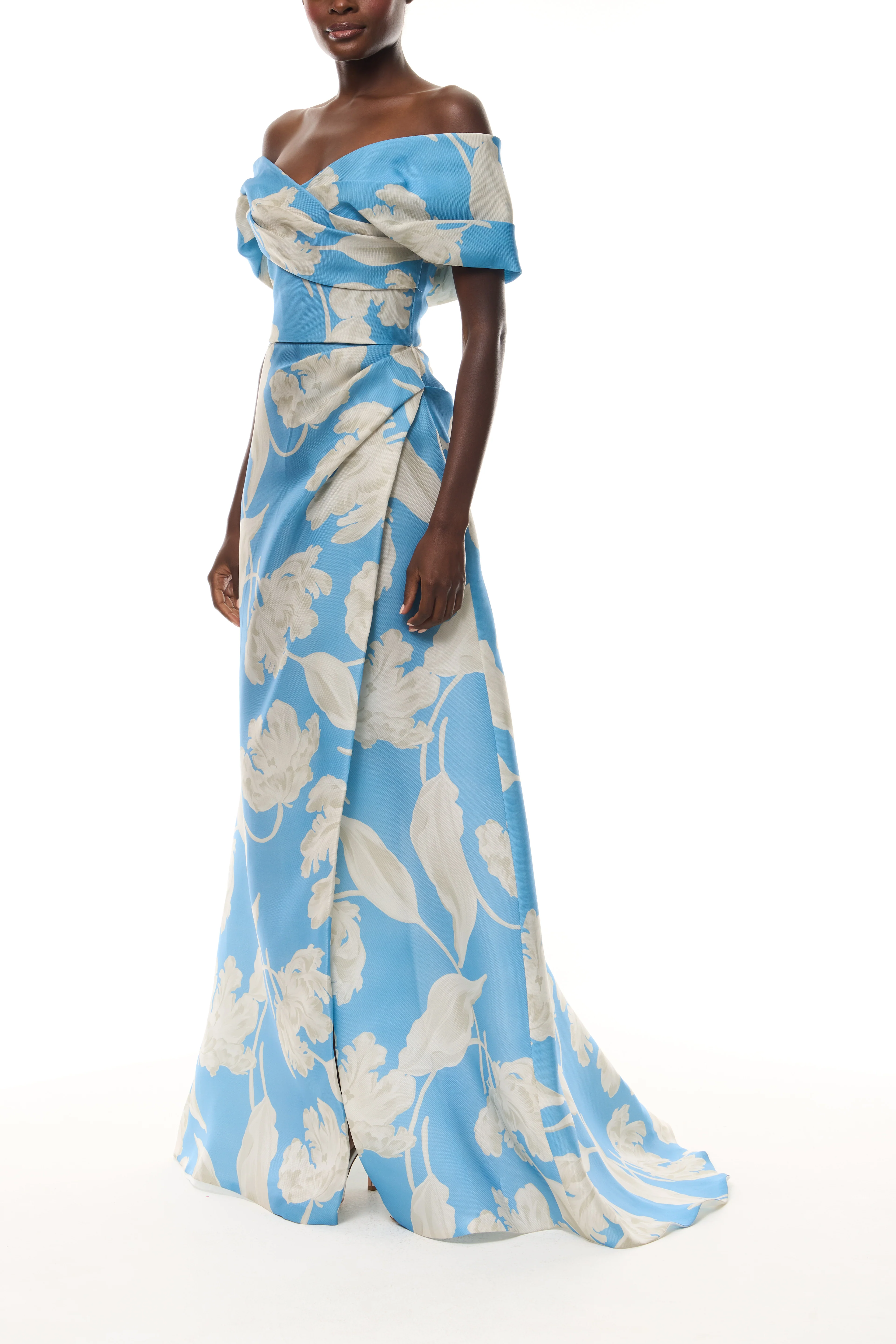 Bluebelle Floral Off-the-Shoulder Gown - Image 5