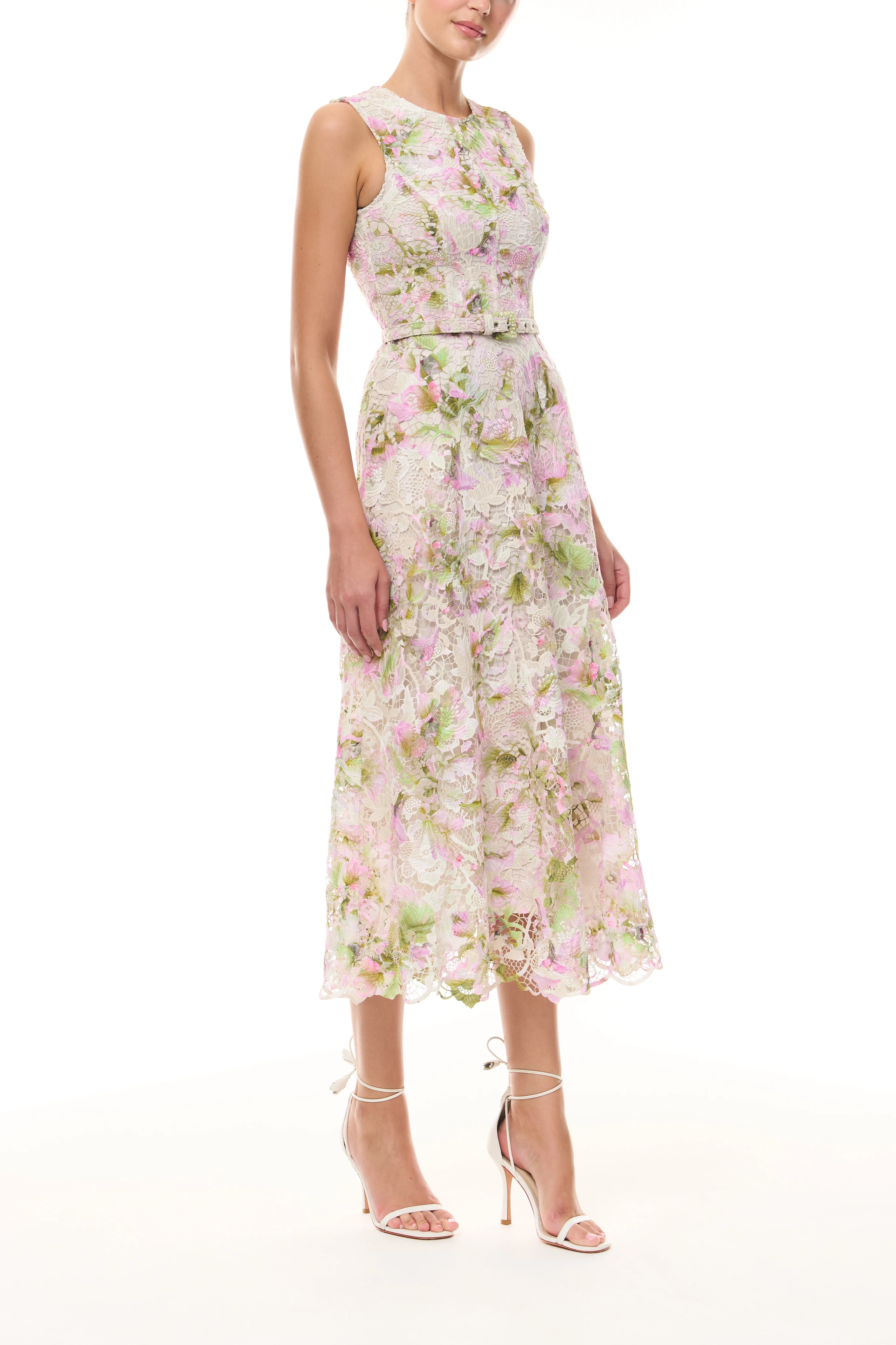 Printed Tulip Lace Dress - Image 4
