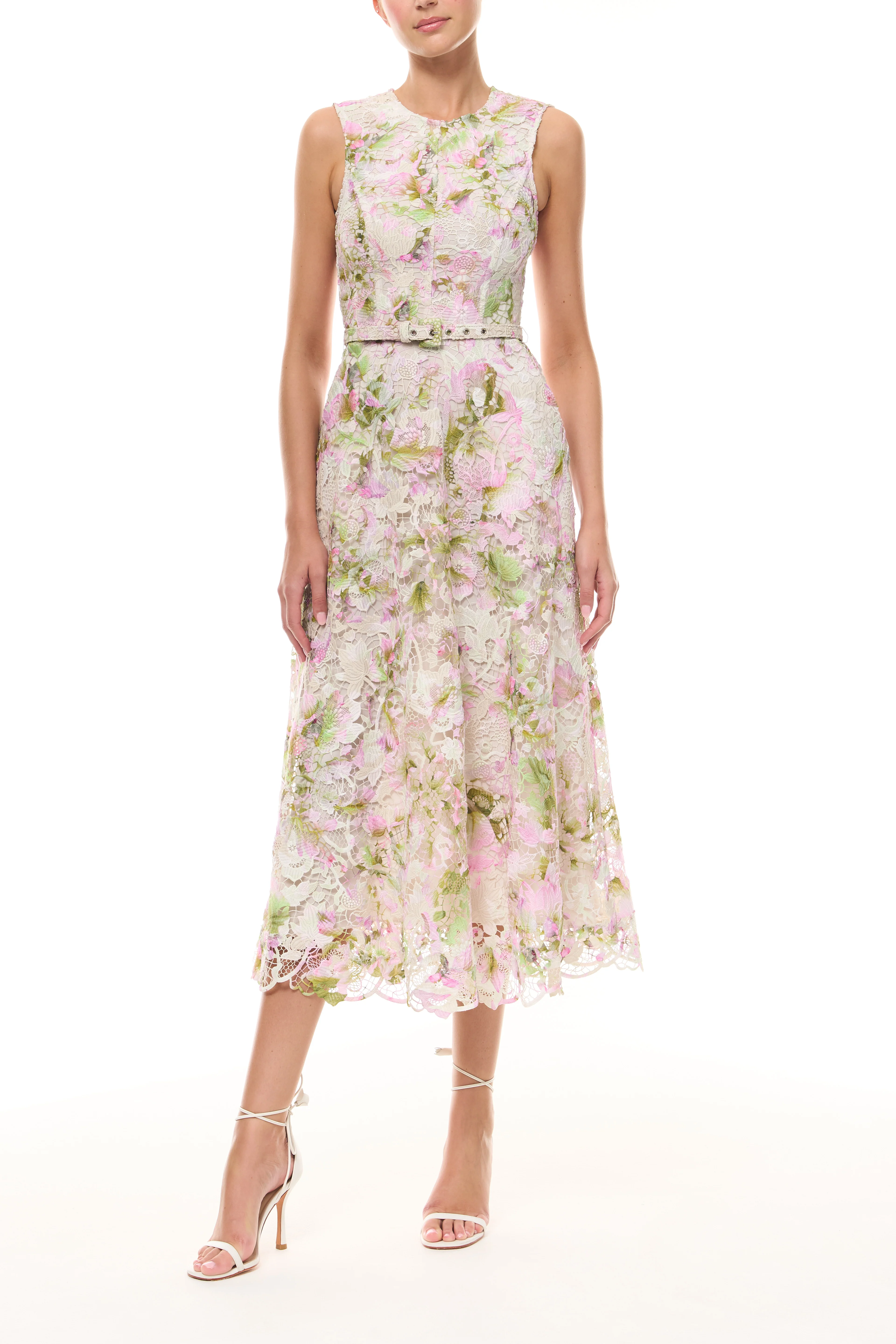 Printed Tulip Lace Dress - Image 5