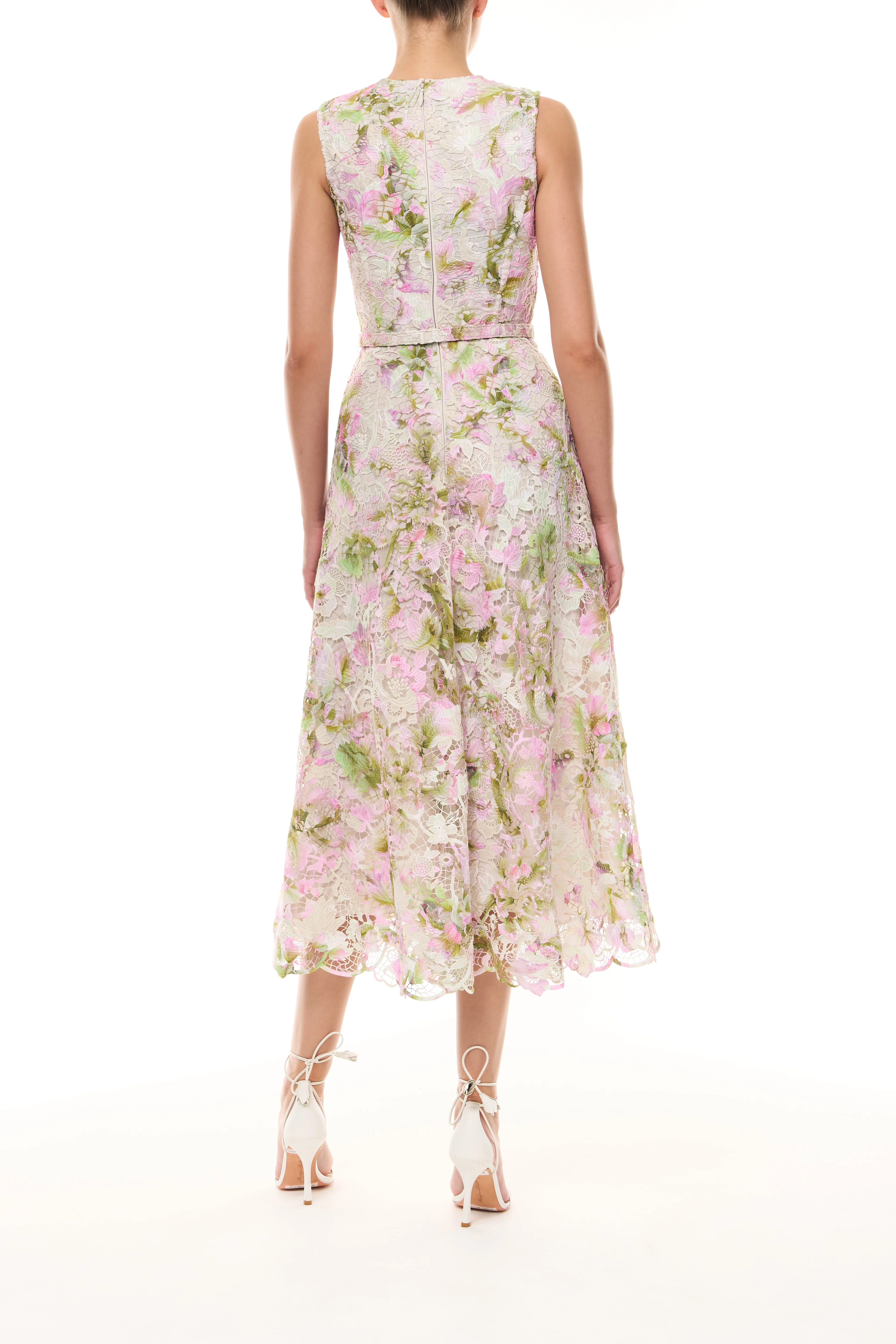 Printed Tulip Lace Dress - Image 6