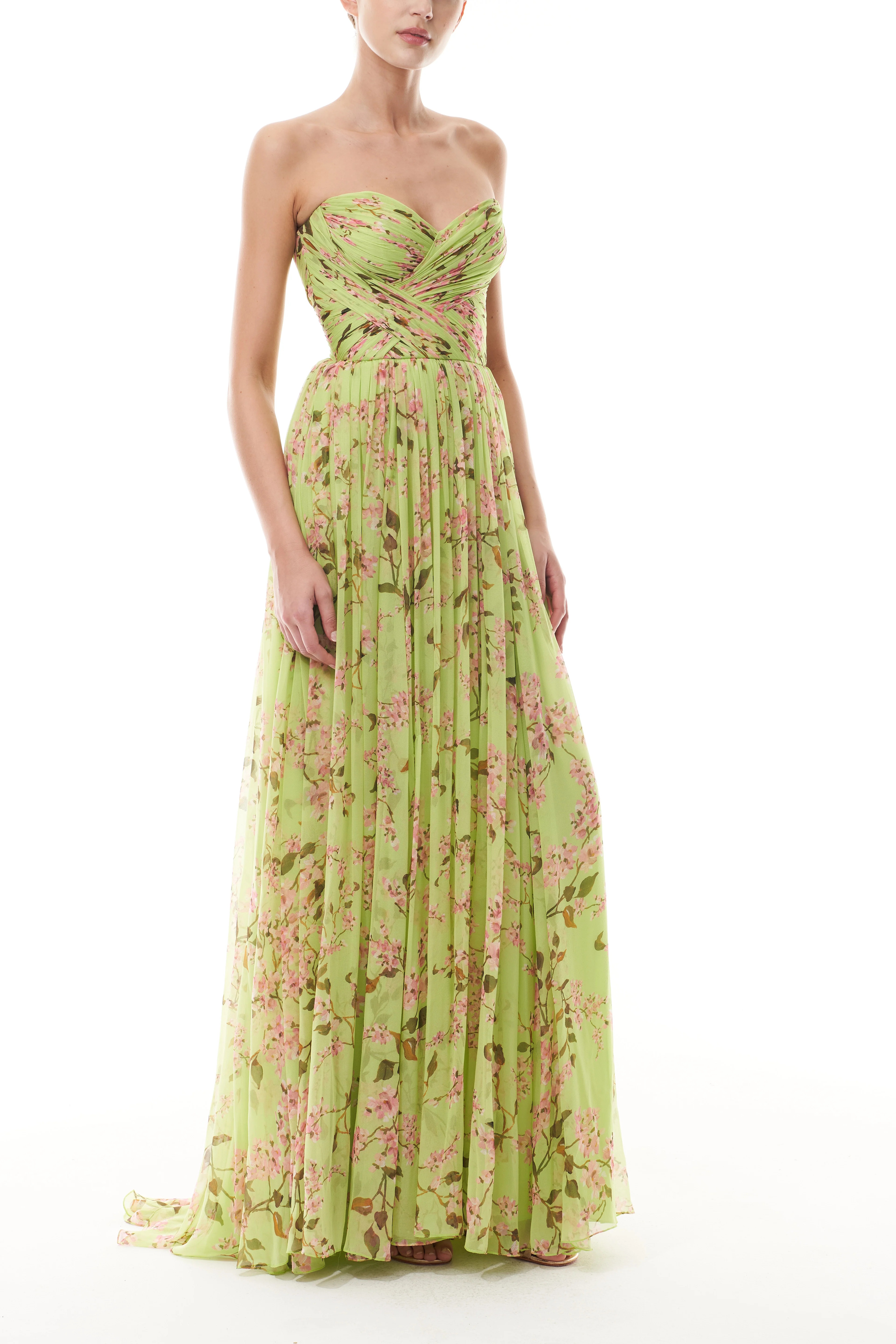 Celadon Floral Sweetheart Gown - Image 5