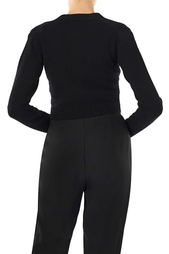 Cropped Long Sleeve Cardigan - Image 4