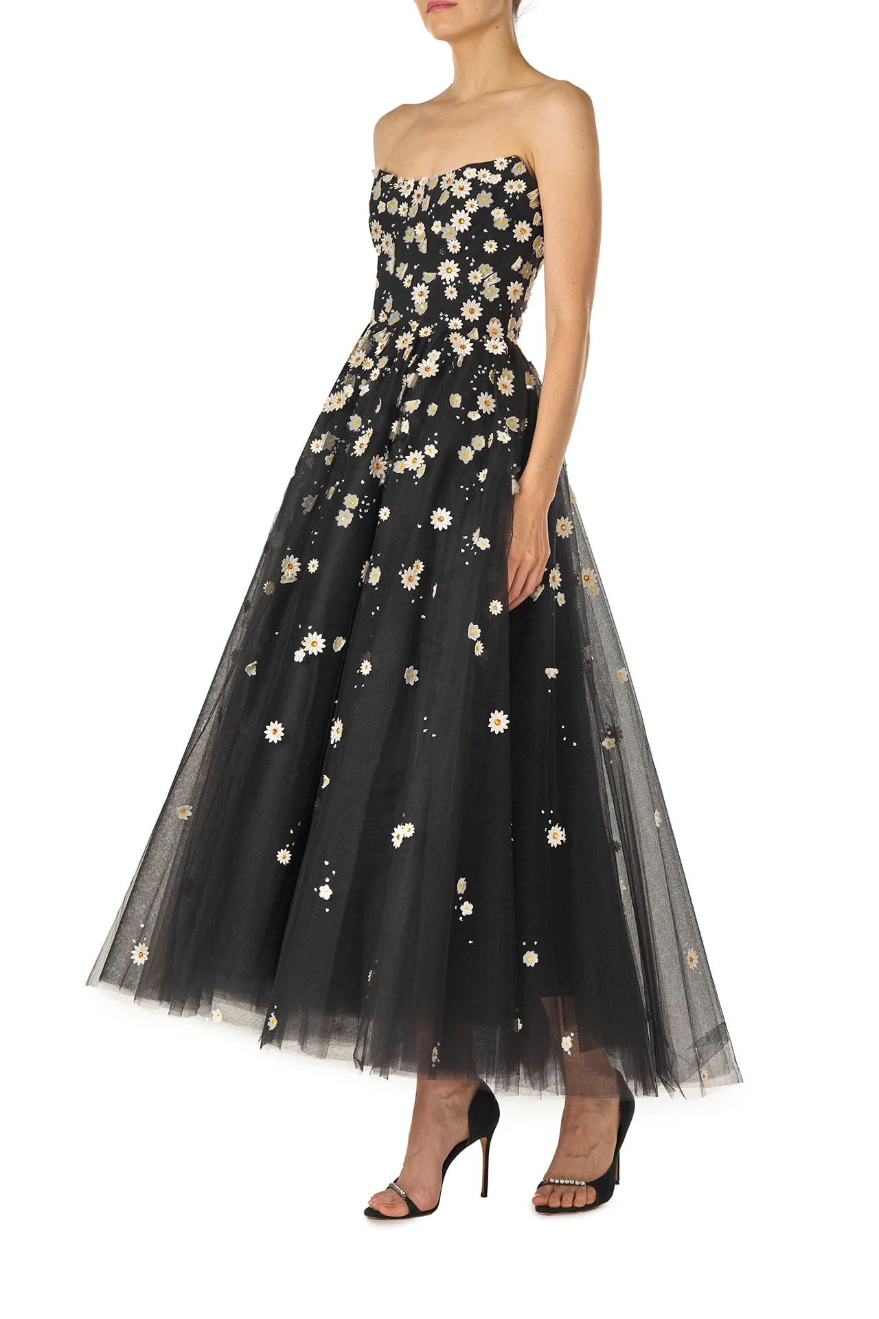 Daisy Embroidered Tulle Dress - Image 3