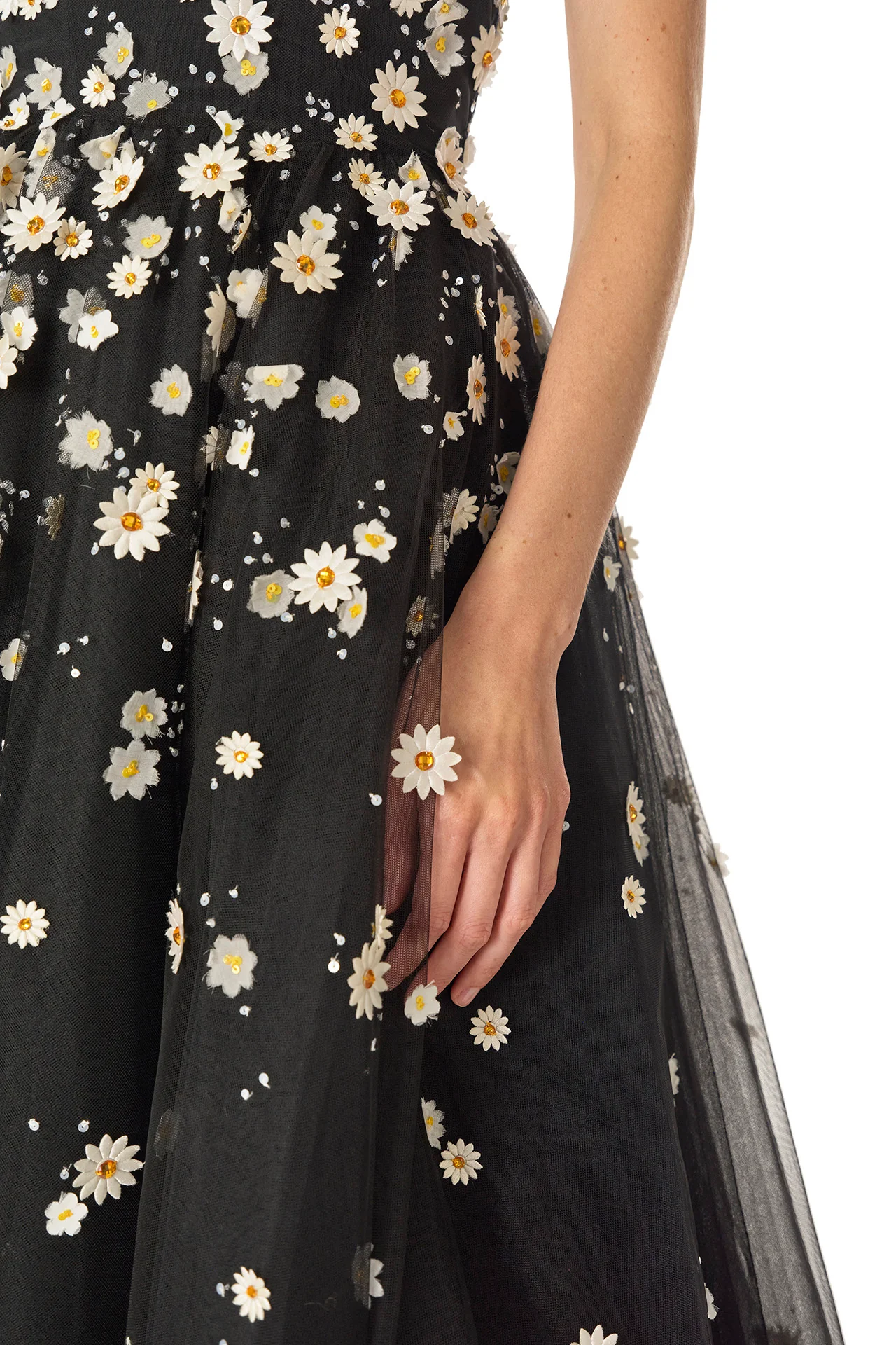 Daisy Embroidered Tulle Dress - Image 6