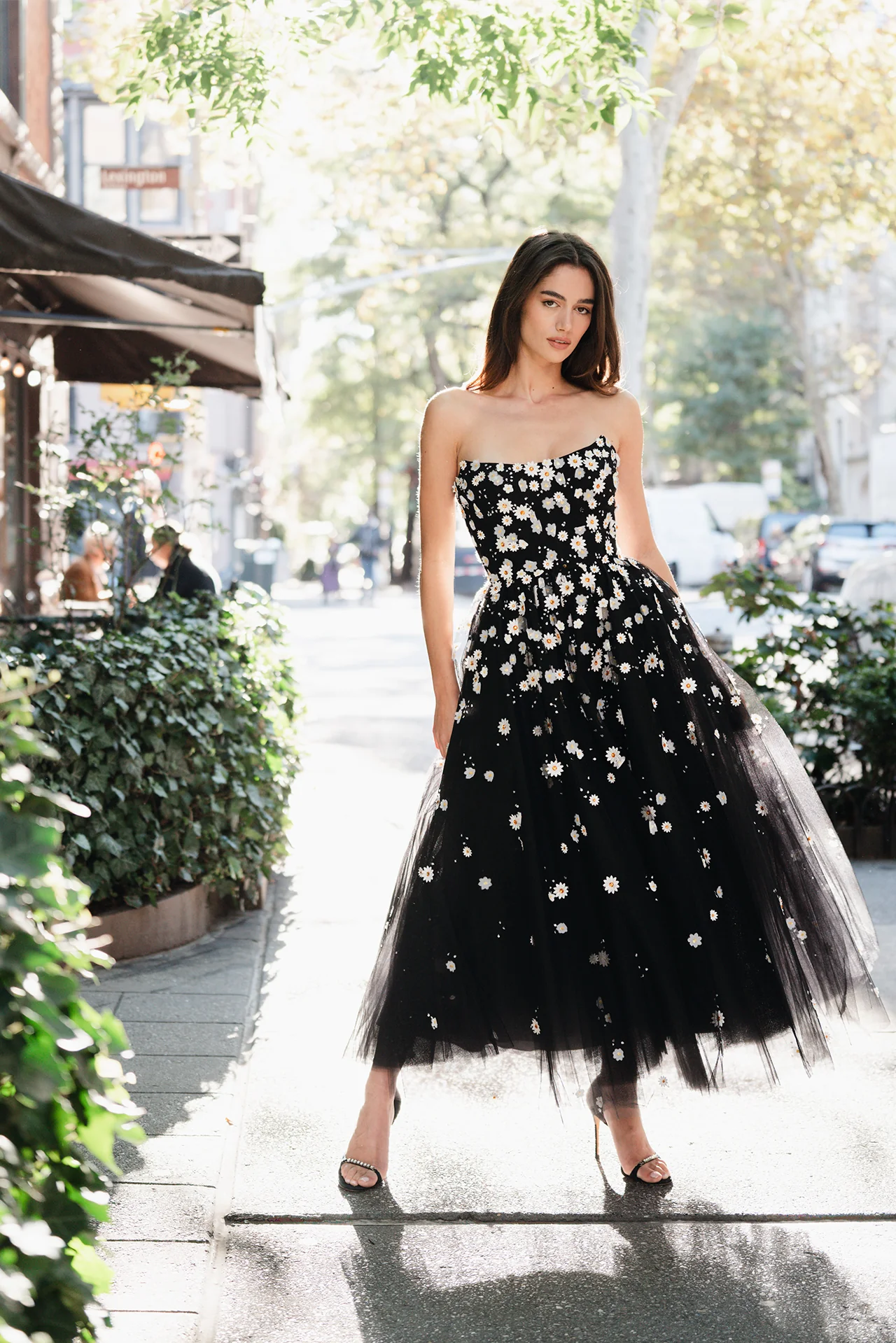 Daisy Embroidered Tulle Dress - Image 7