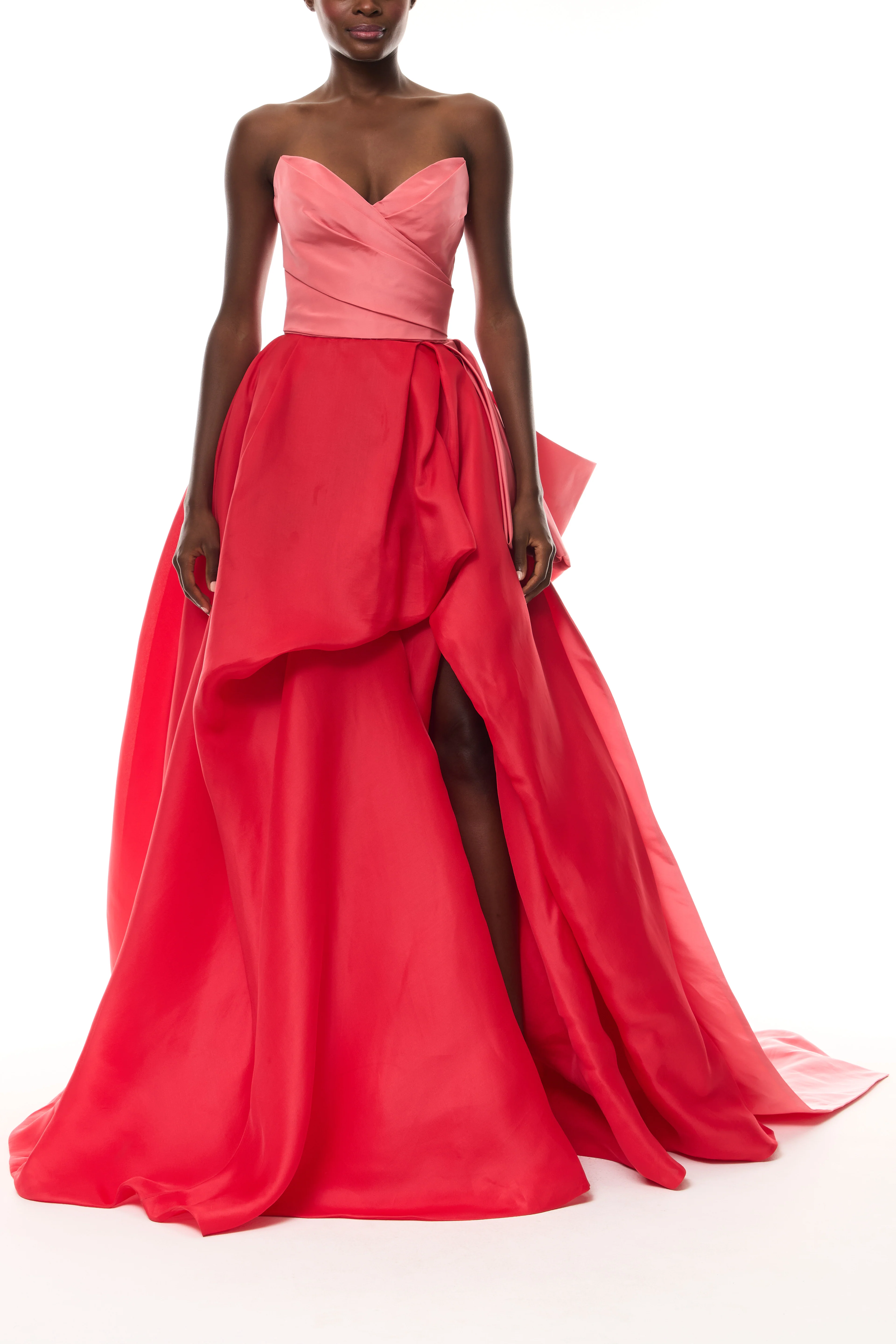 Draped Ballgown with Tufted Skirt