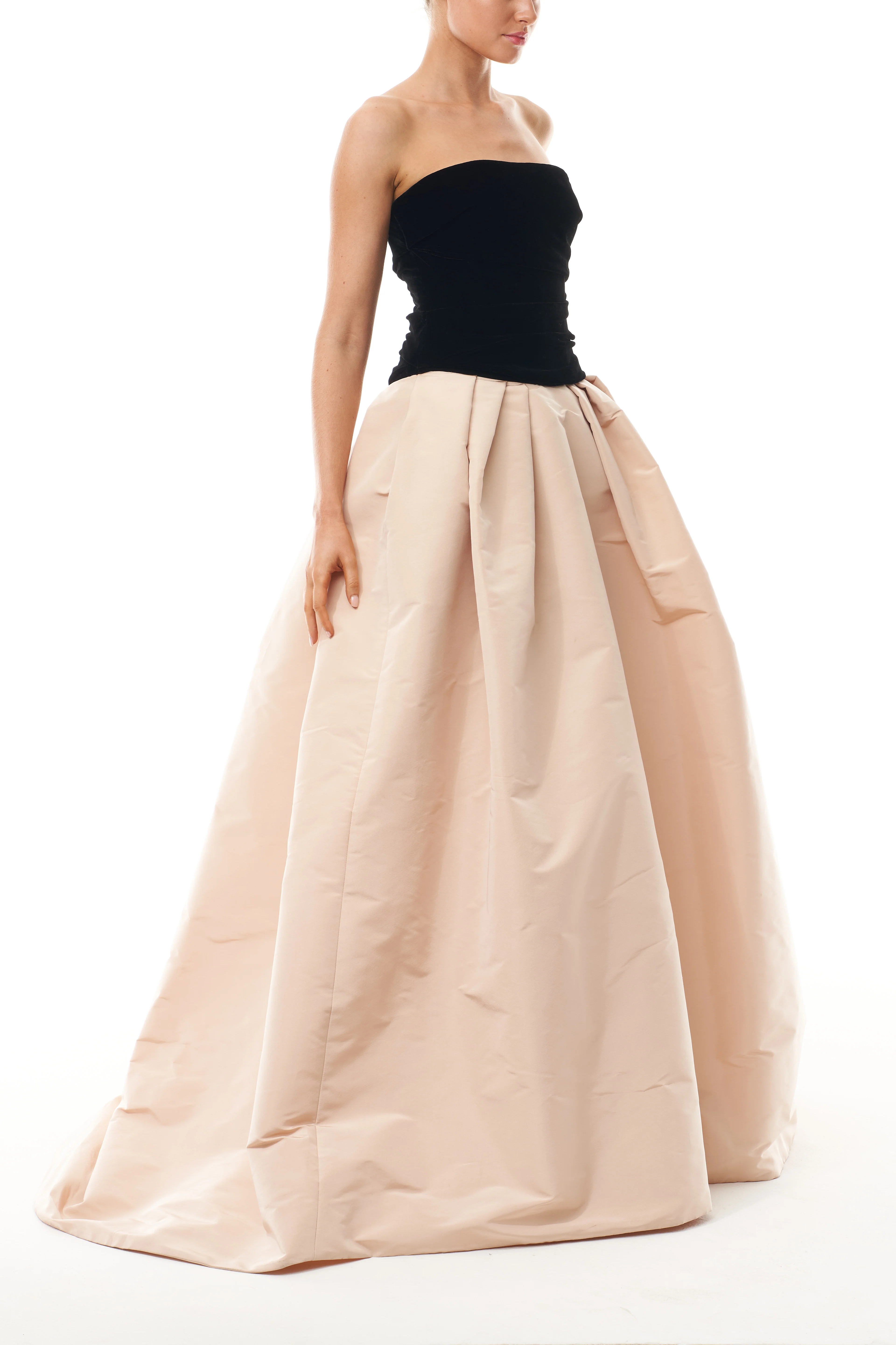 Drop Waist Velvet Faille Ballgown - Image 4