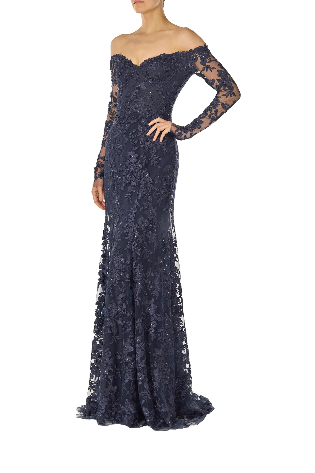 Embroidered Tulle Gown - Image 3