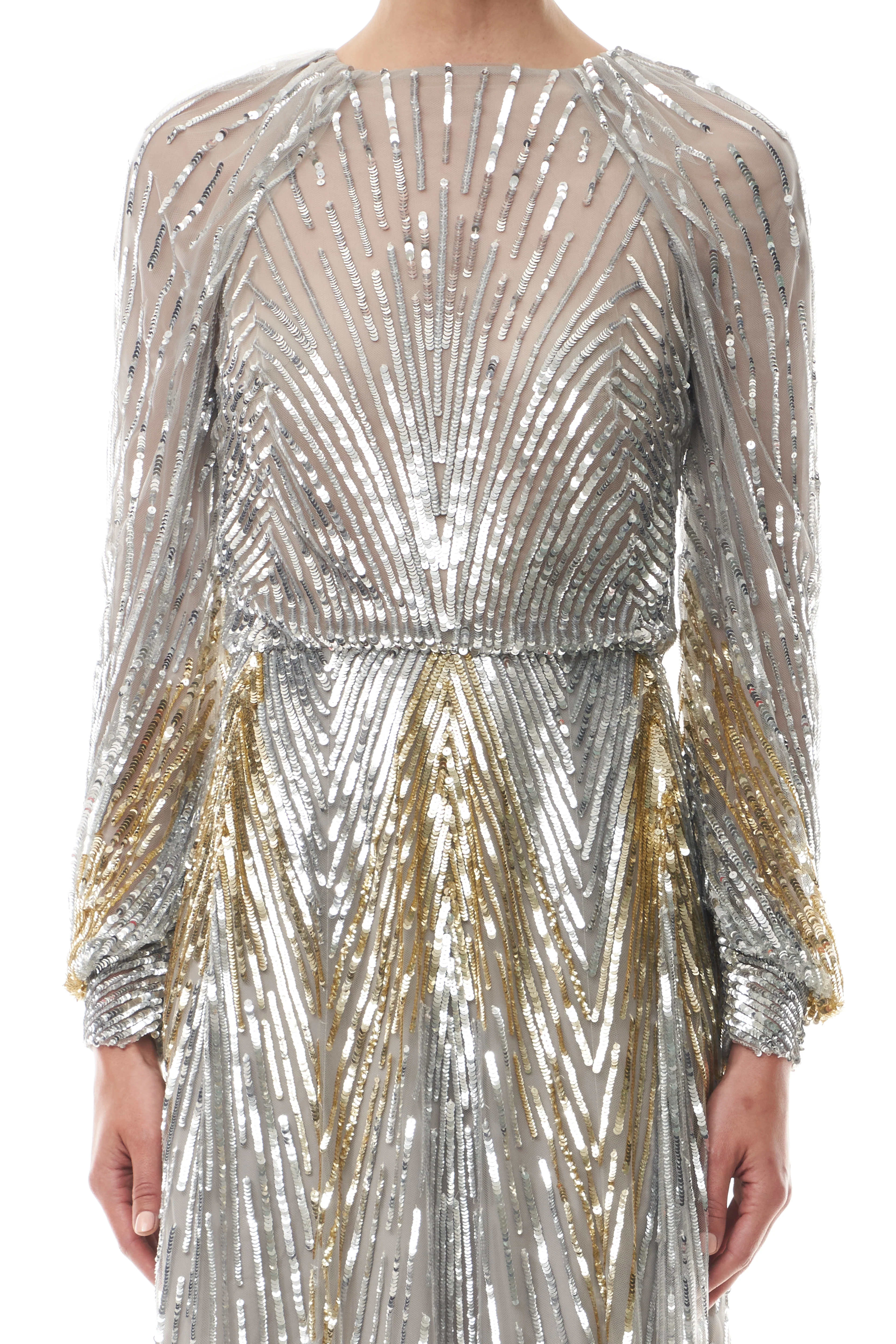 Embroidered Sequin Midi Dress - Image 2
