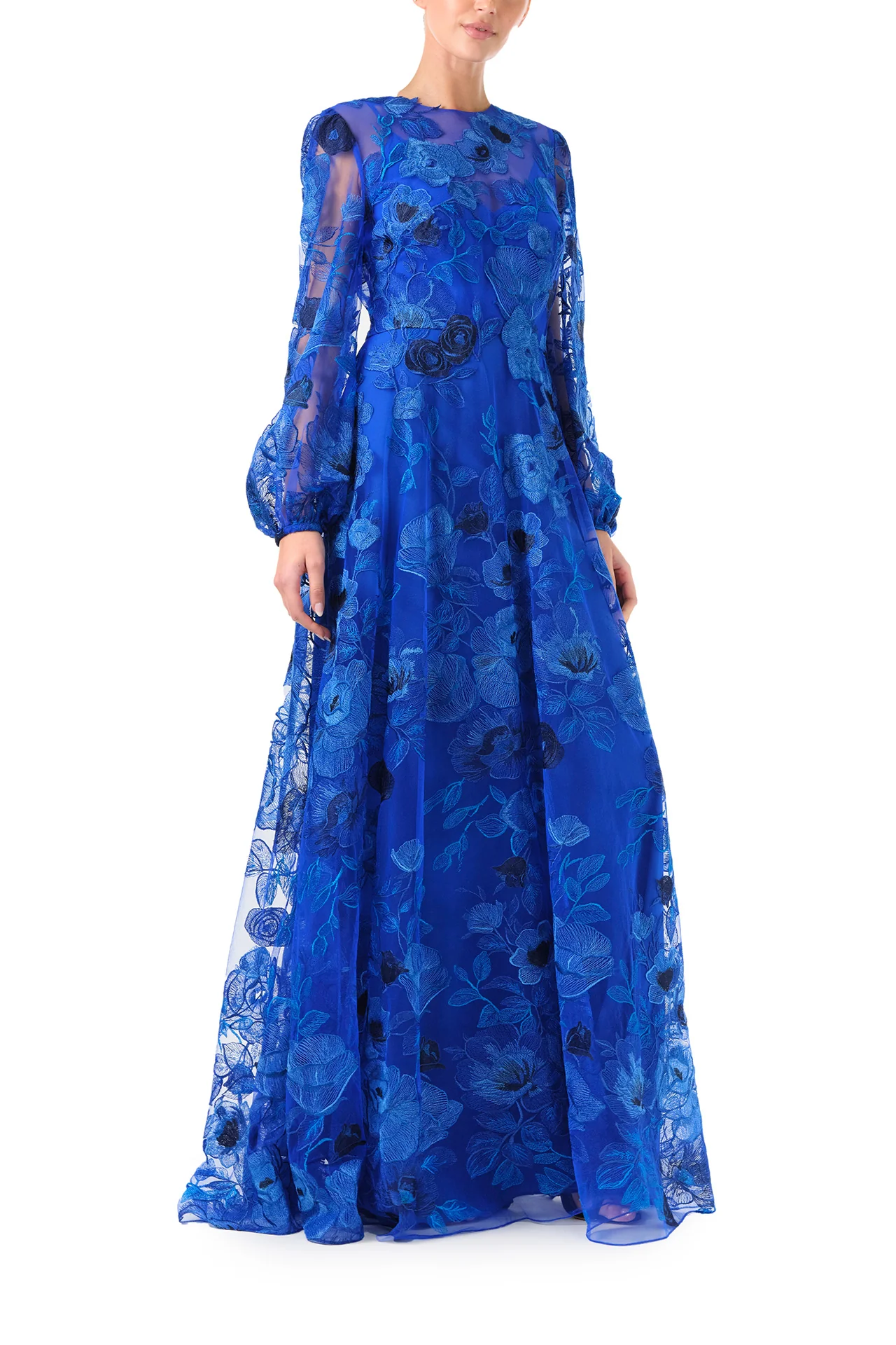 Embroidered Tulle Gown - Image 3