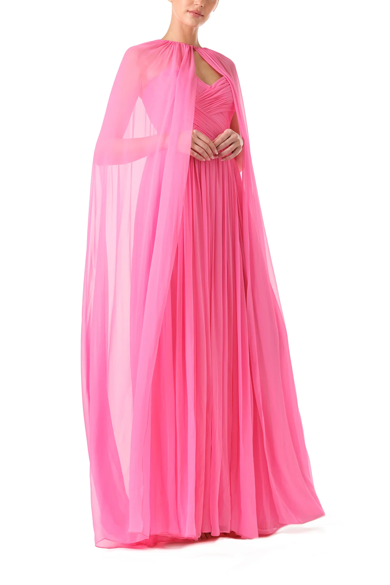 Floor Length Chiffon Cape - Image 3