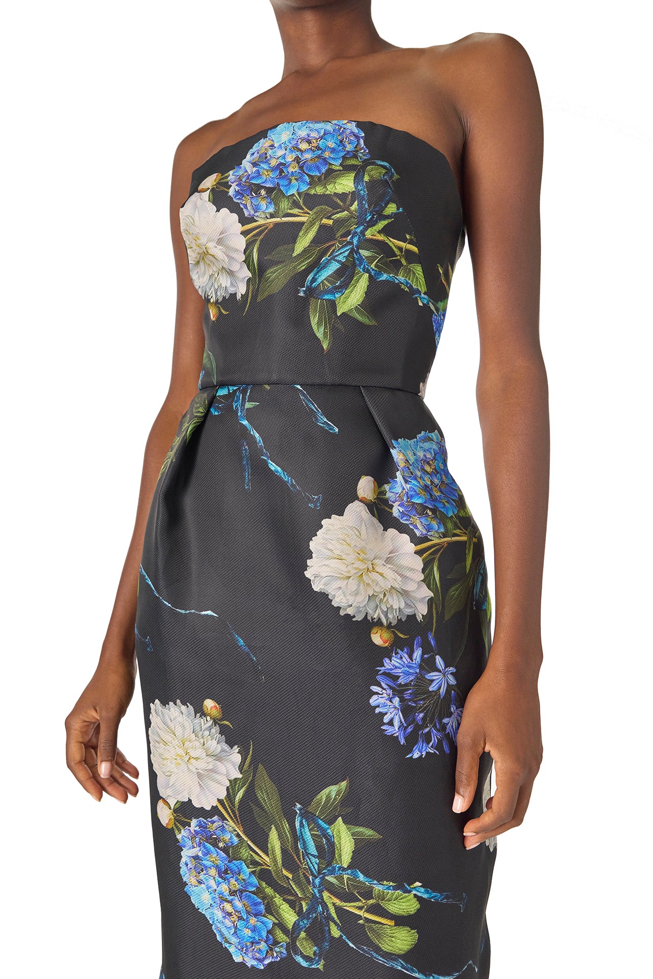 Tea Length Floral Gazar Gown - Image 2