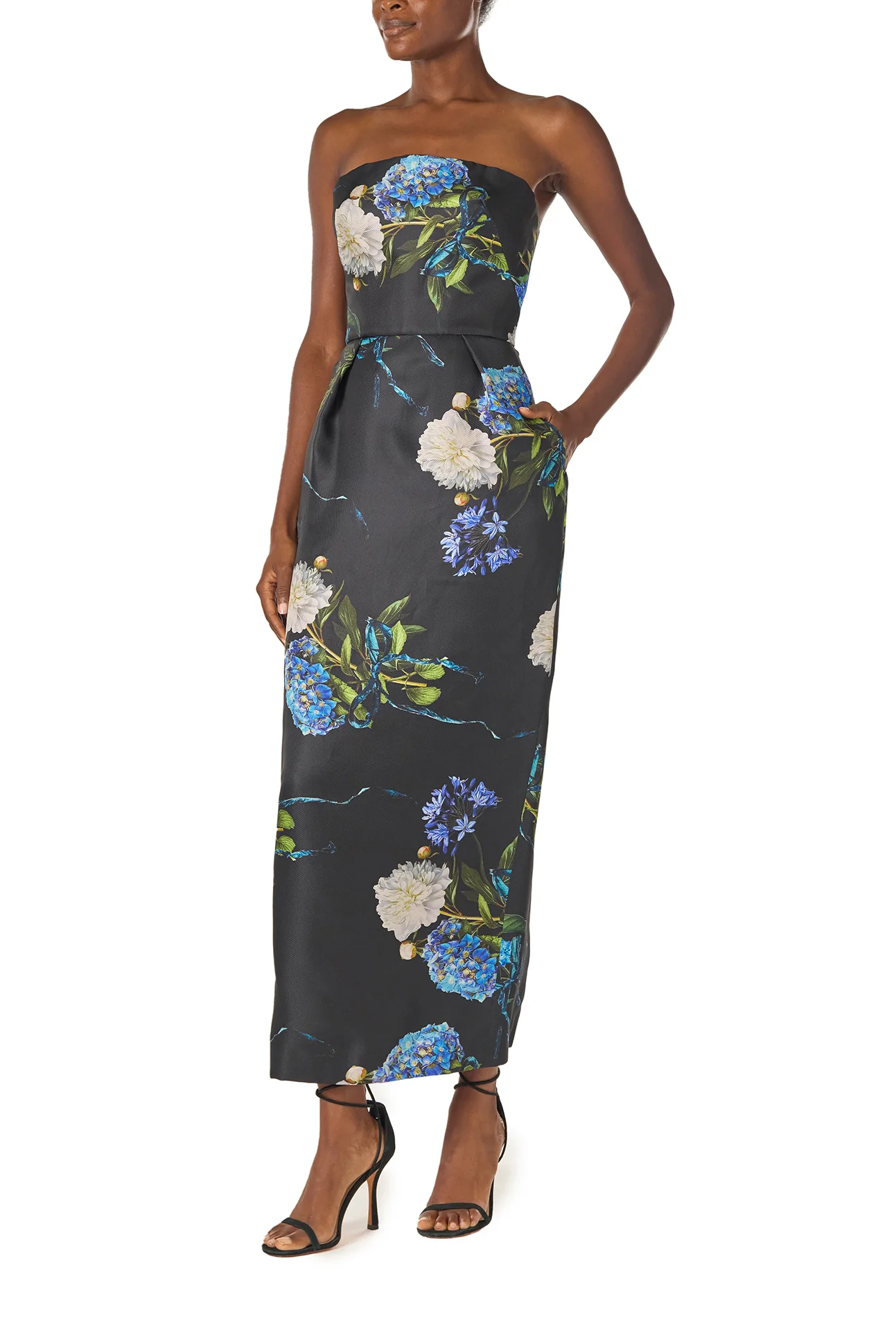 Tea Length Floral Gazar Gown - Image 3