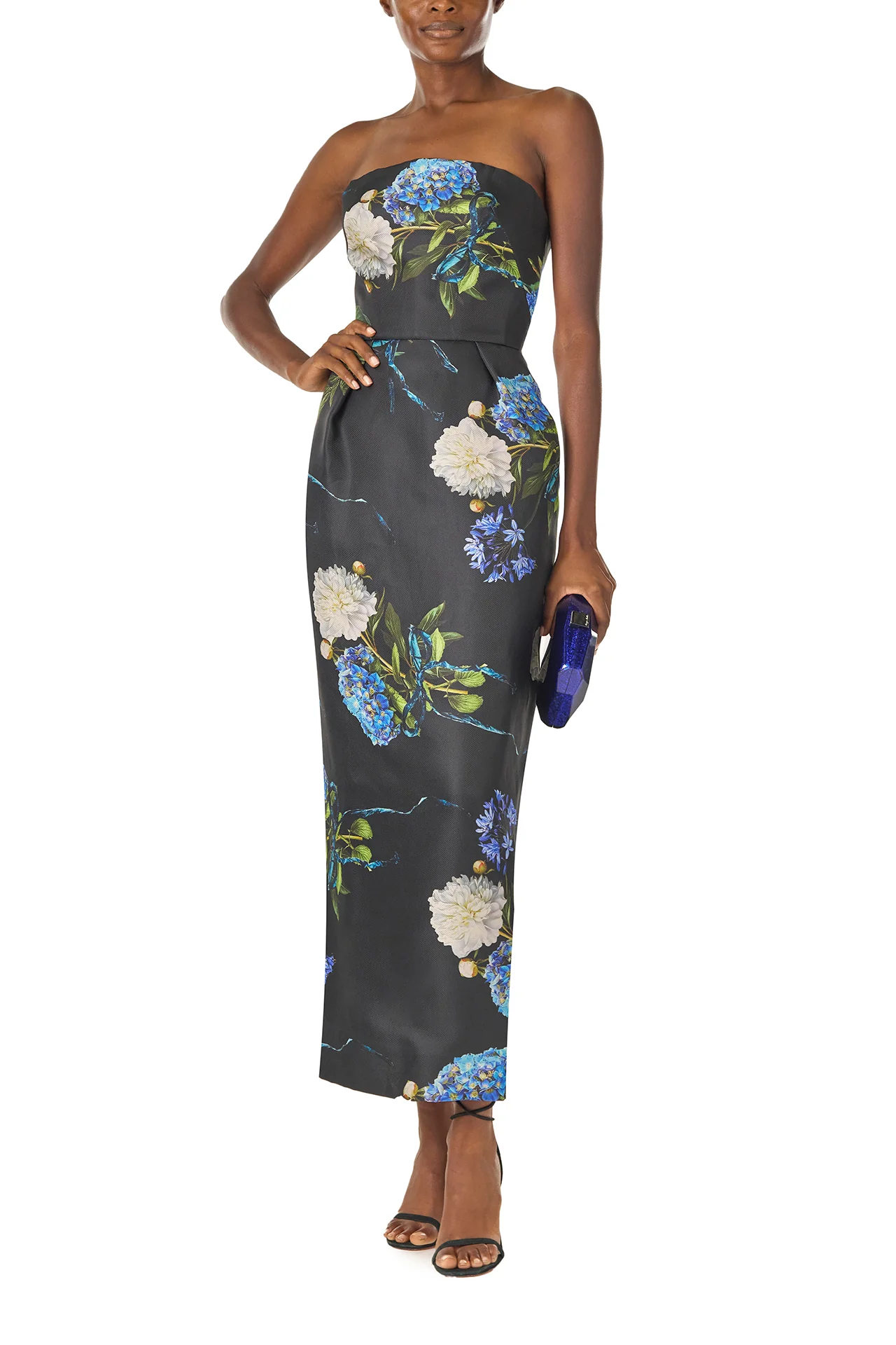 Tea Length Floral Gazar Gown - Image 4