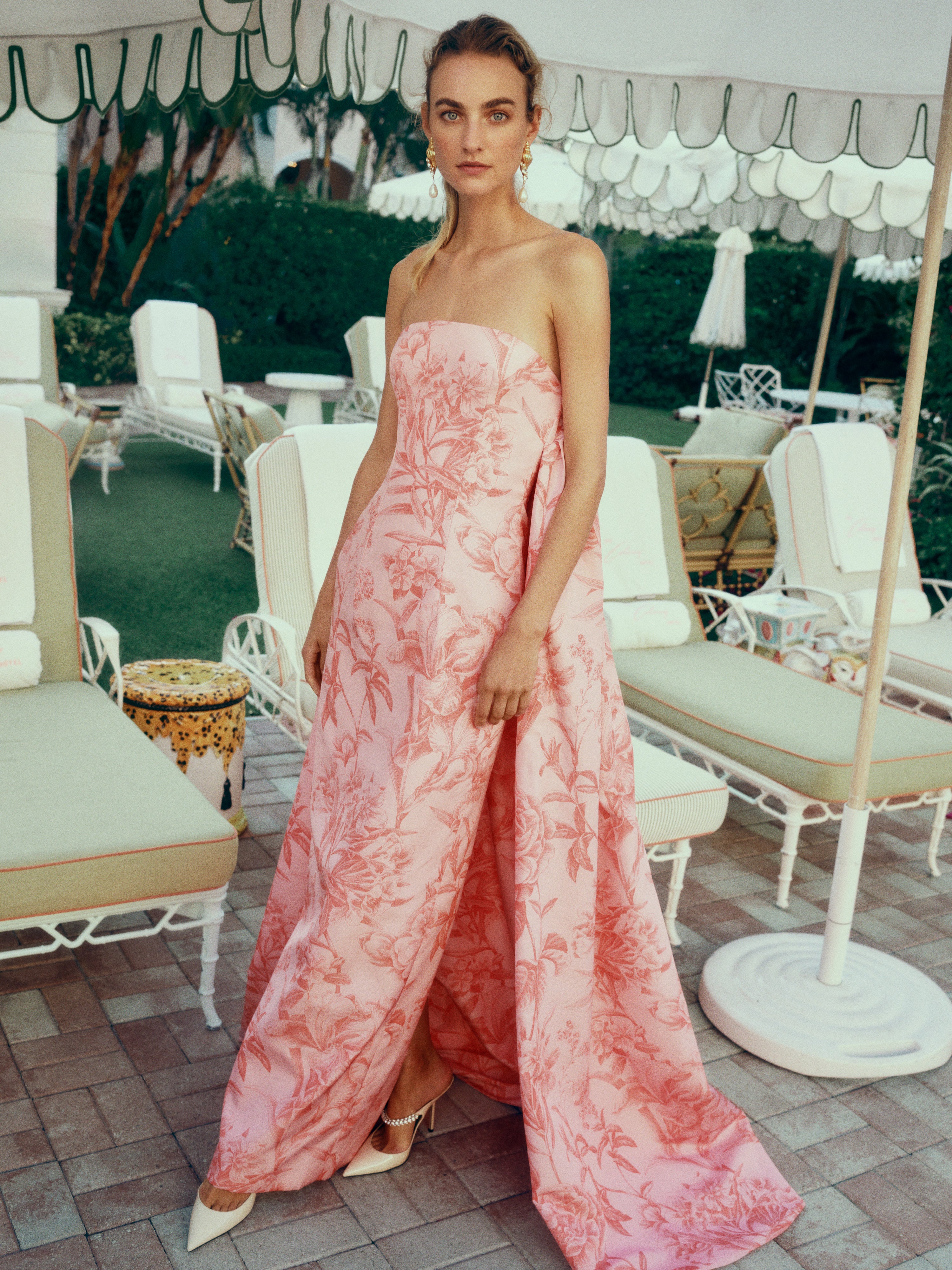 Floral Print Column Gown - Image 5