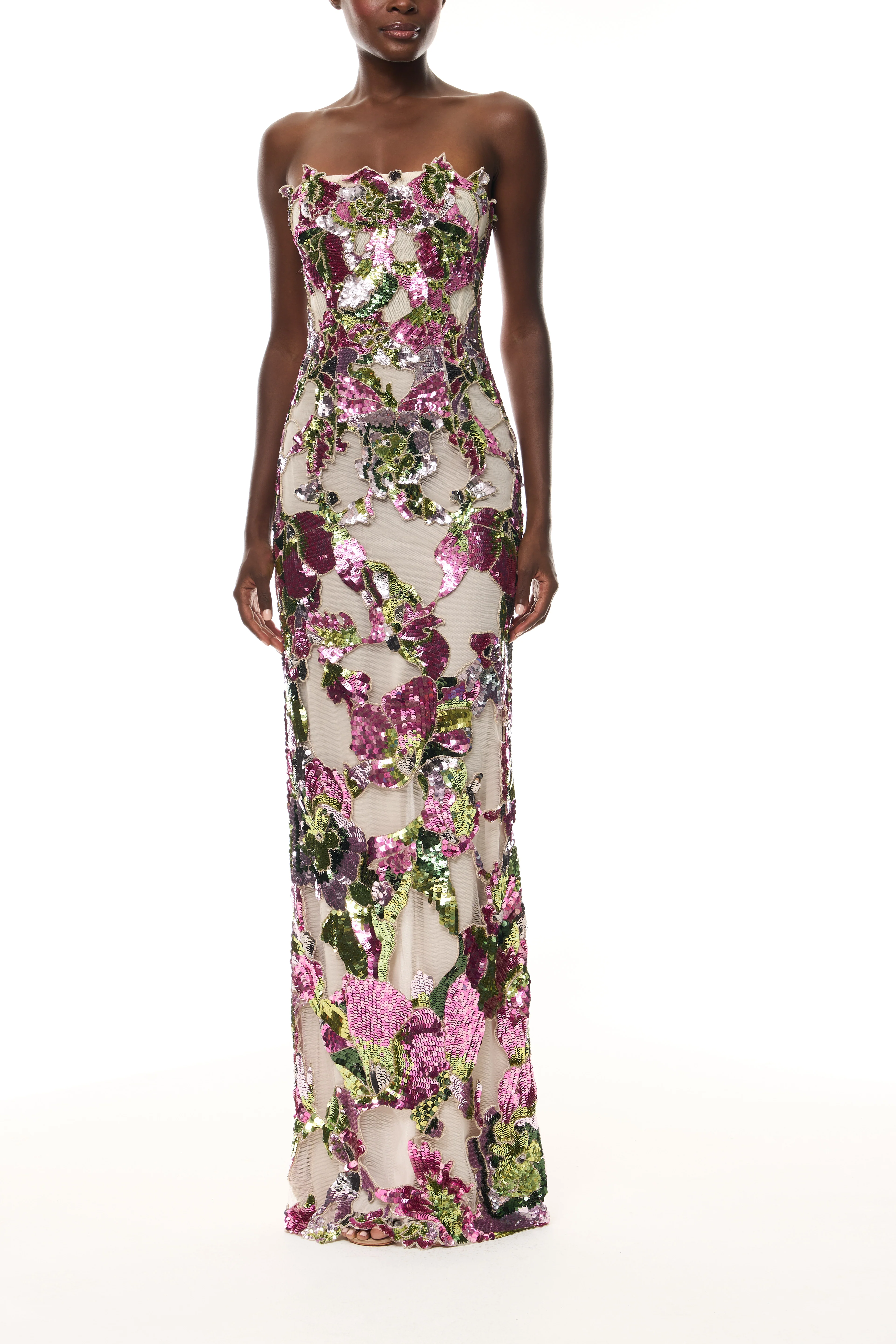 Tulip Sequin Column Gown