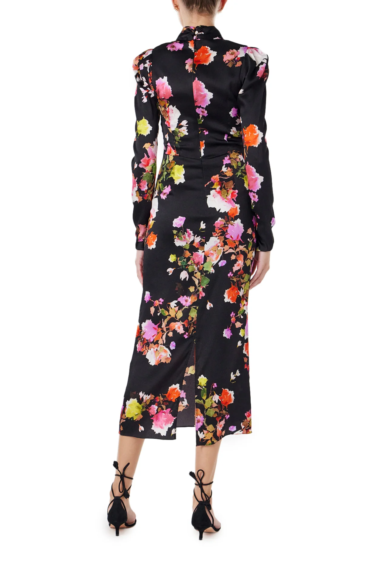 High Neck Floral Midi Dress - Image 6