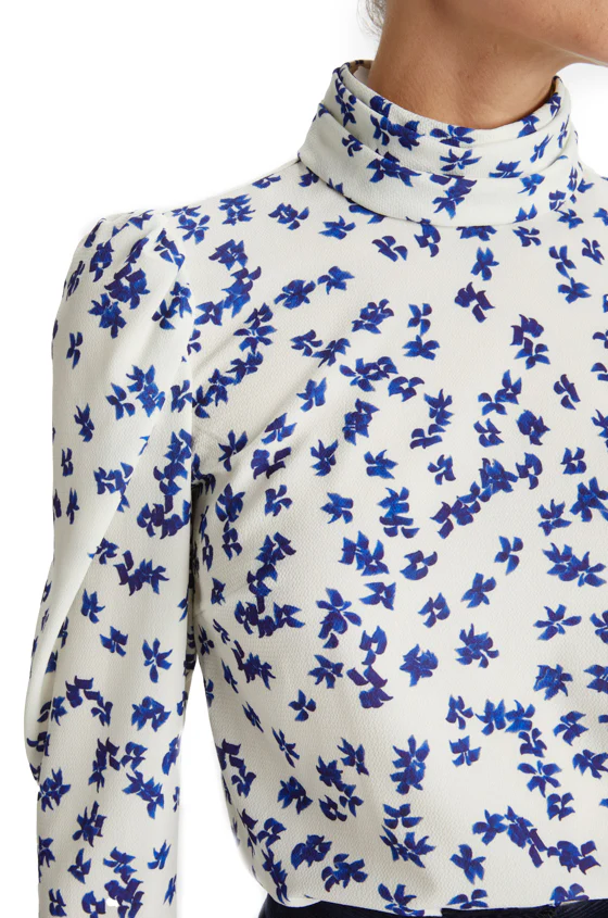 High Neck Long Sleeve Blouse - Image 4