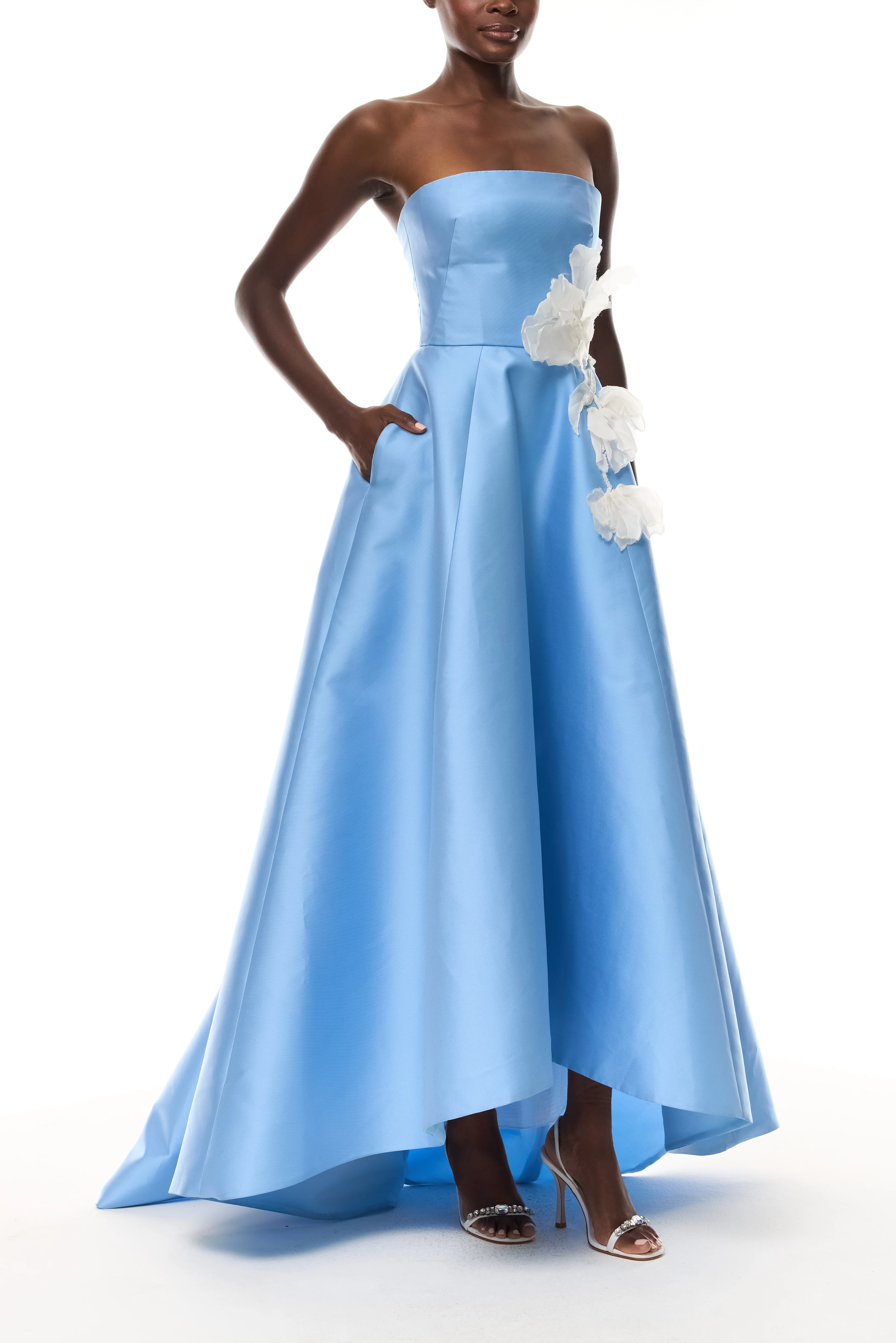 High-Low Floral Ball Gown - Image 3