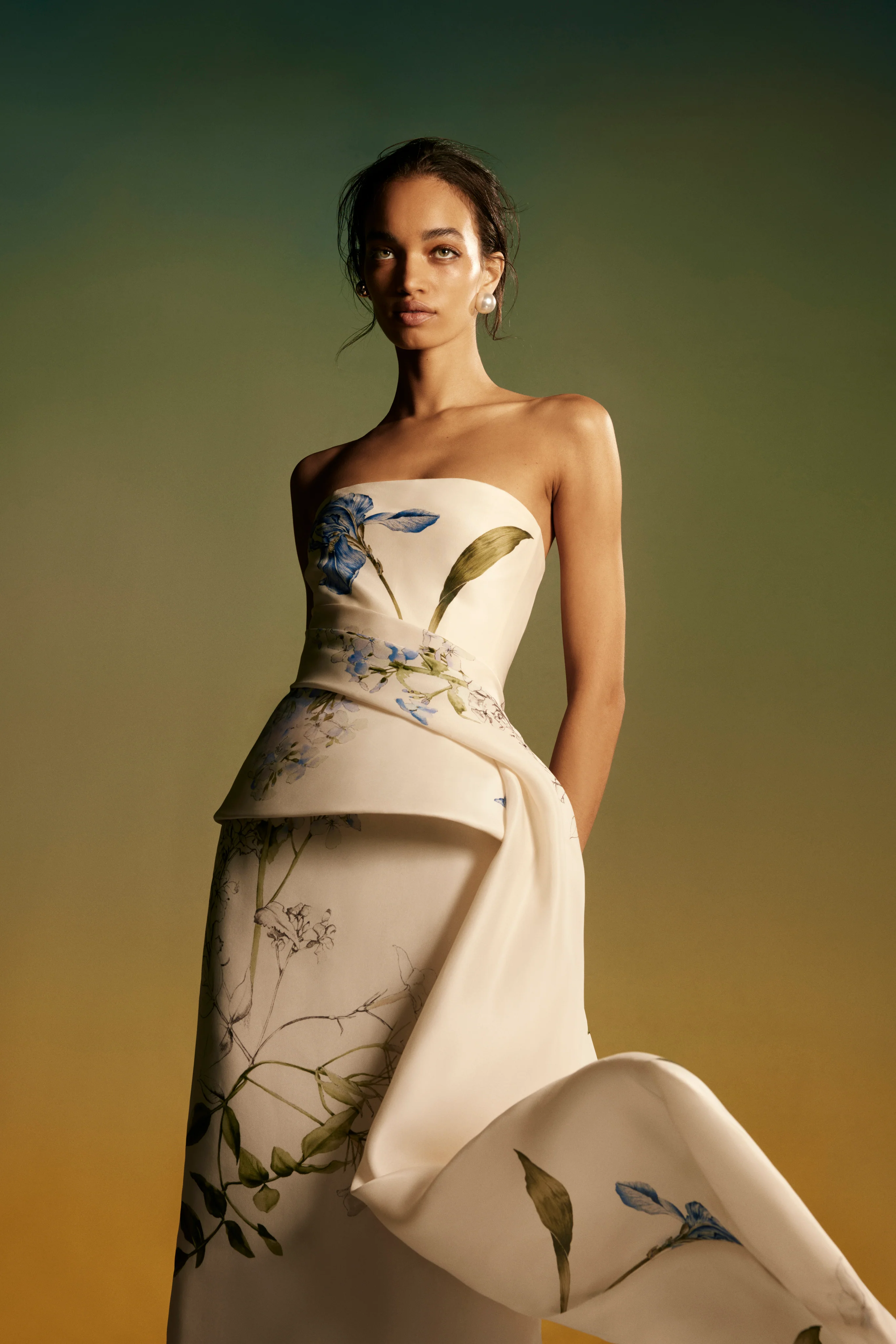 Iris Bouquet Peplum Gown - Image 2