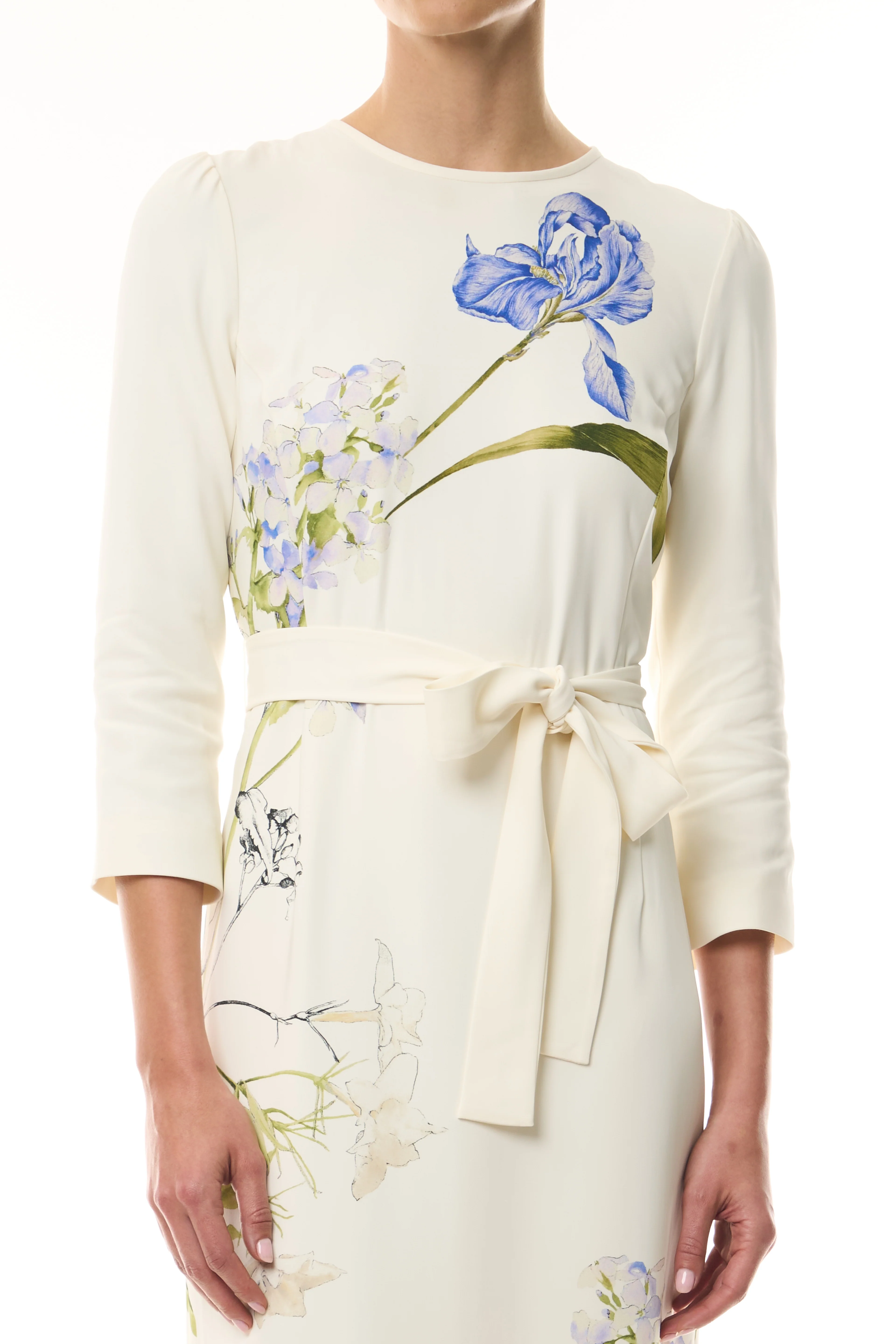 Floral Crepe Sheath Dress - Image 2