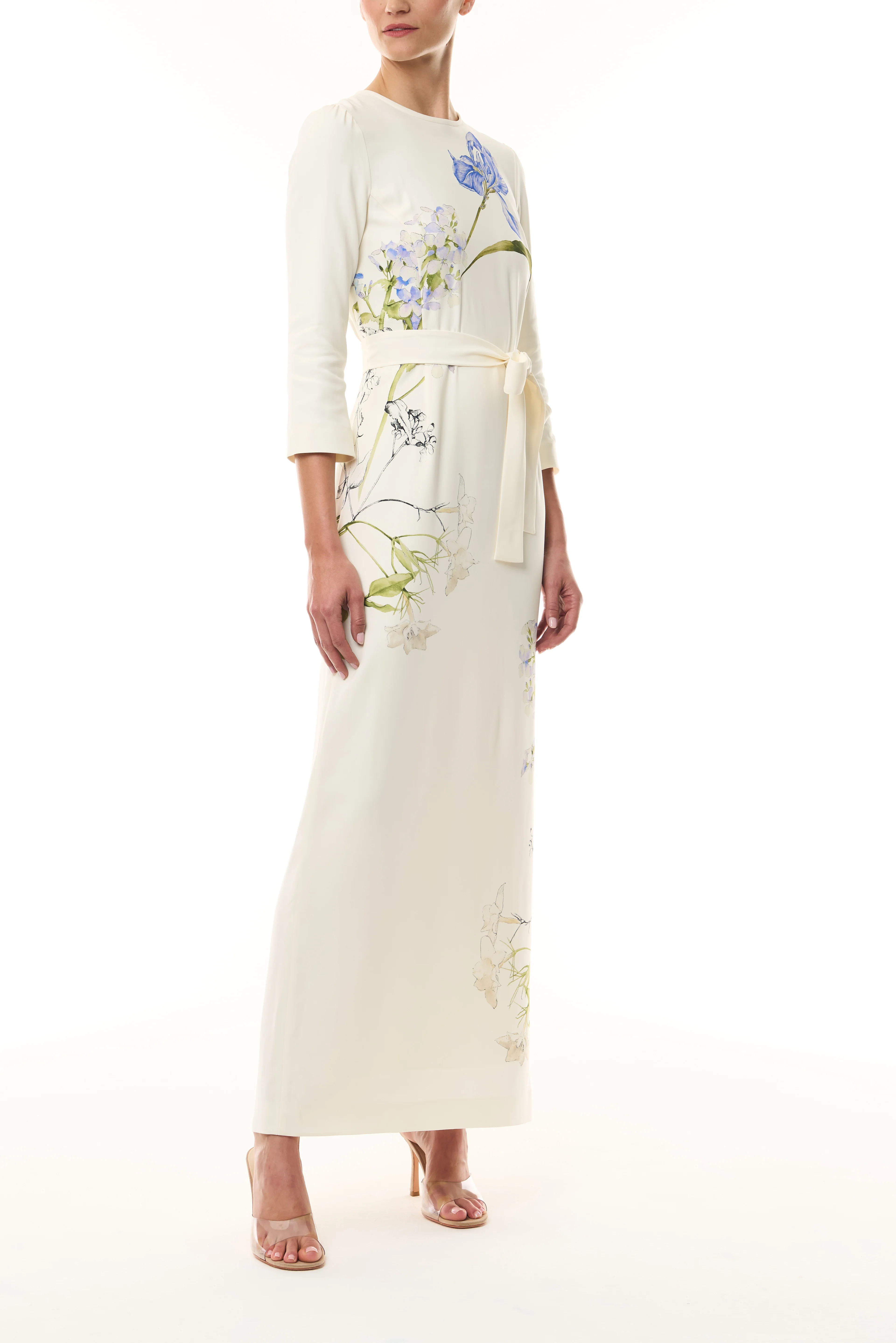 Floral Crepe Sheath Dress - Image 3