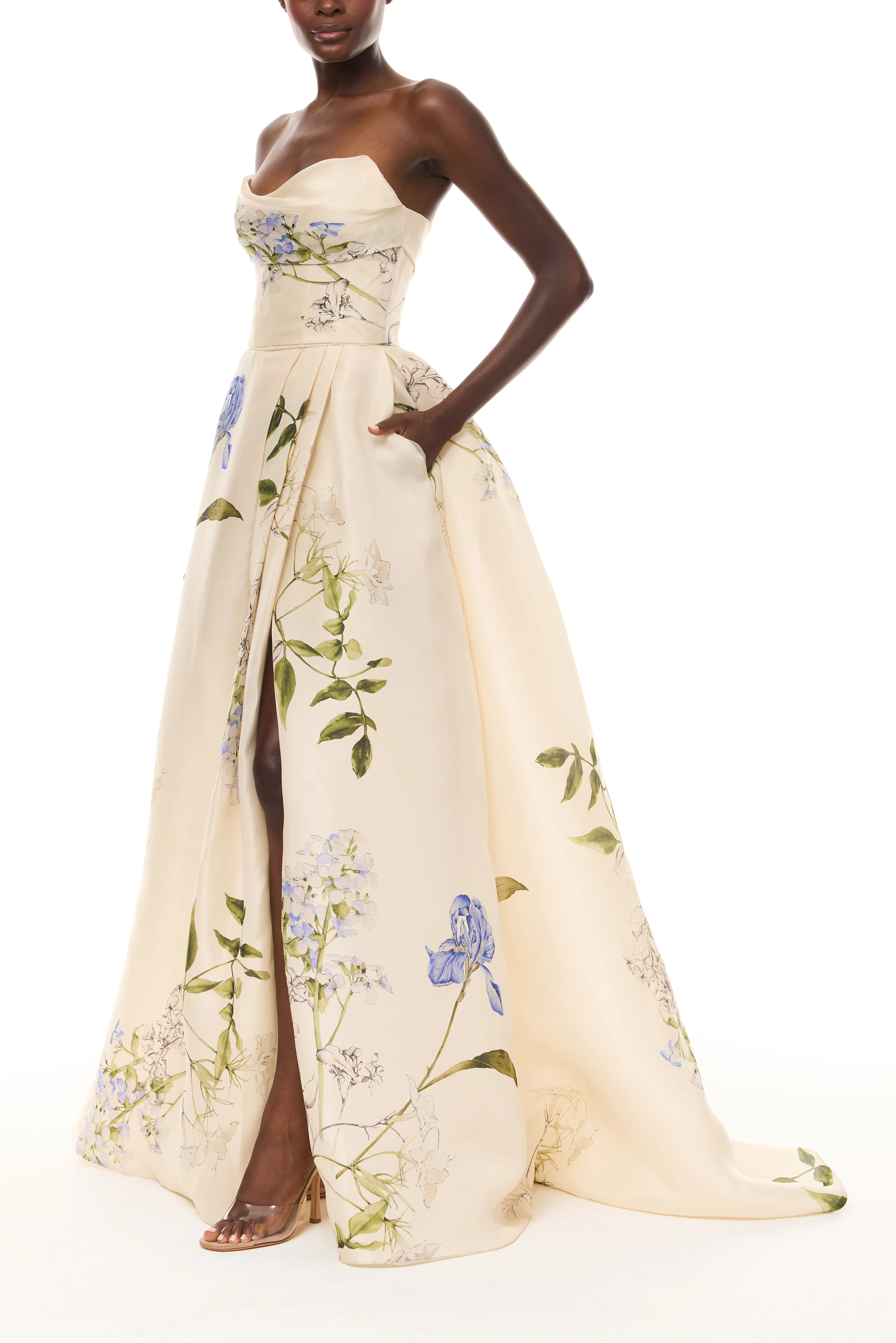 Iris Bouquet Gazar Ballgown - Image 4