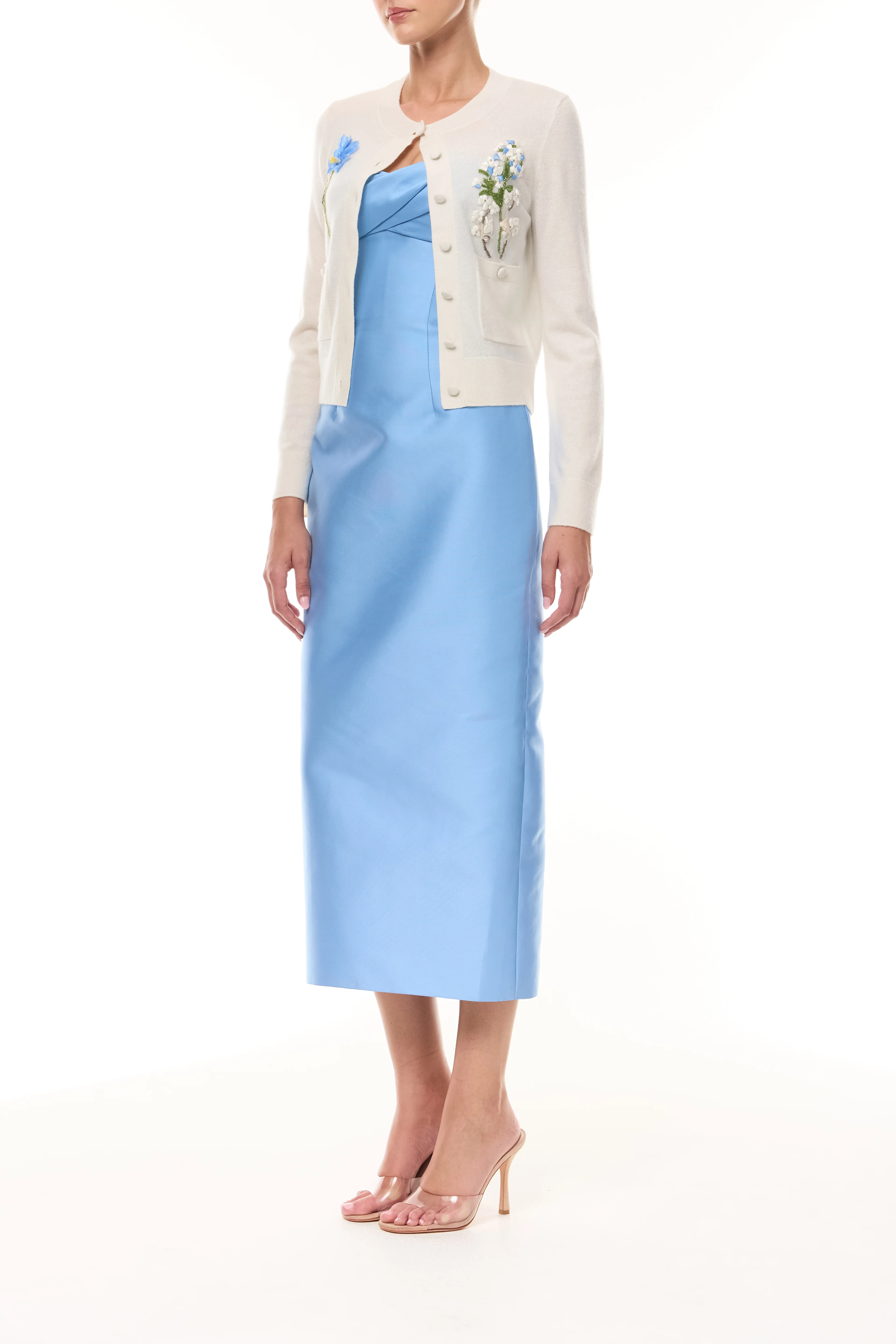 Floral Embroidered Cashmere Cardigan - Image 4