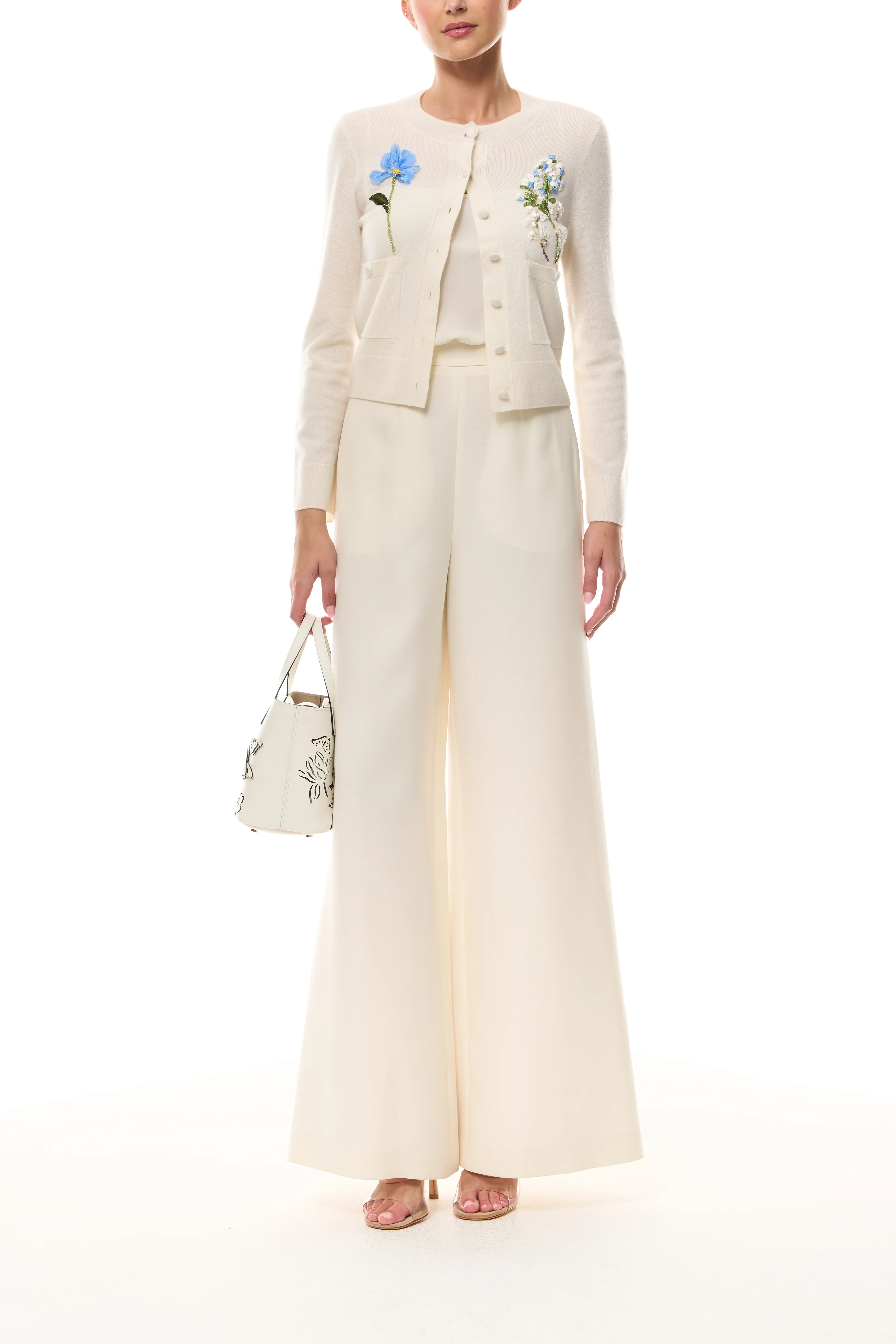 Floral Embroidered Cashmere Cardigan - Image 7