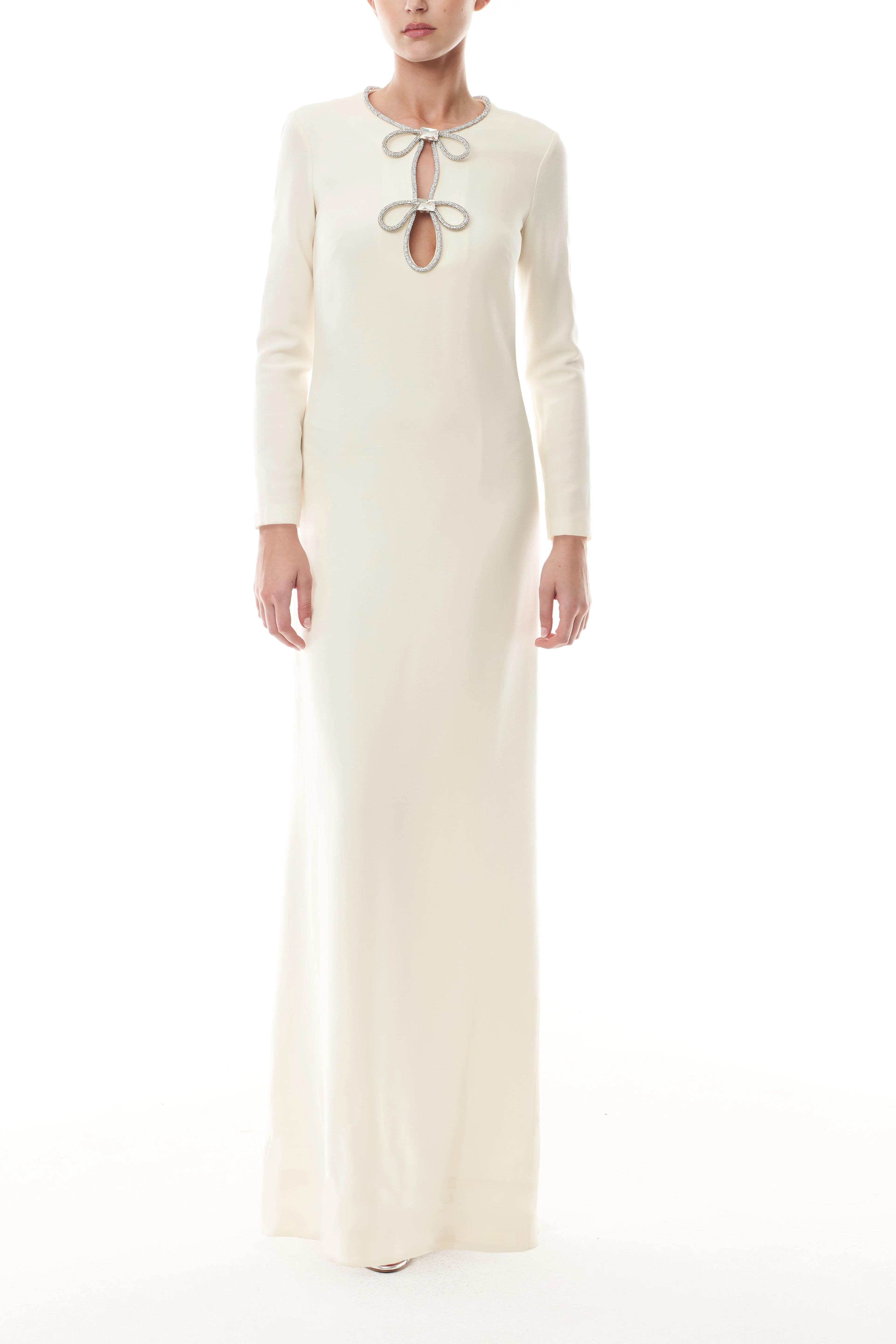 Ivory Crystal Bow Gown