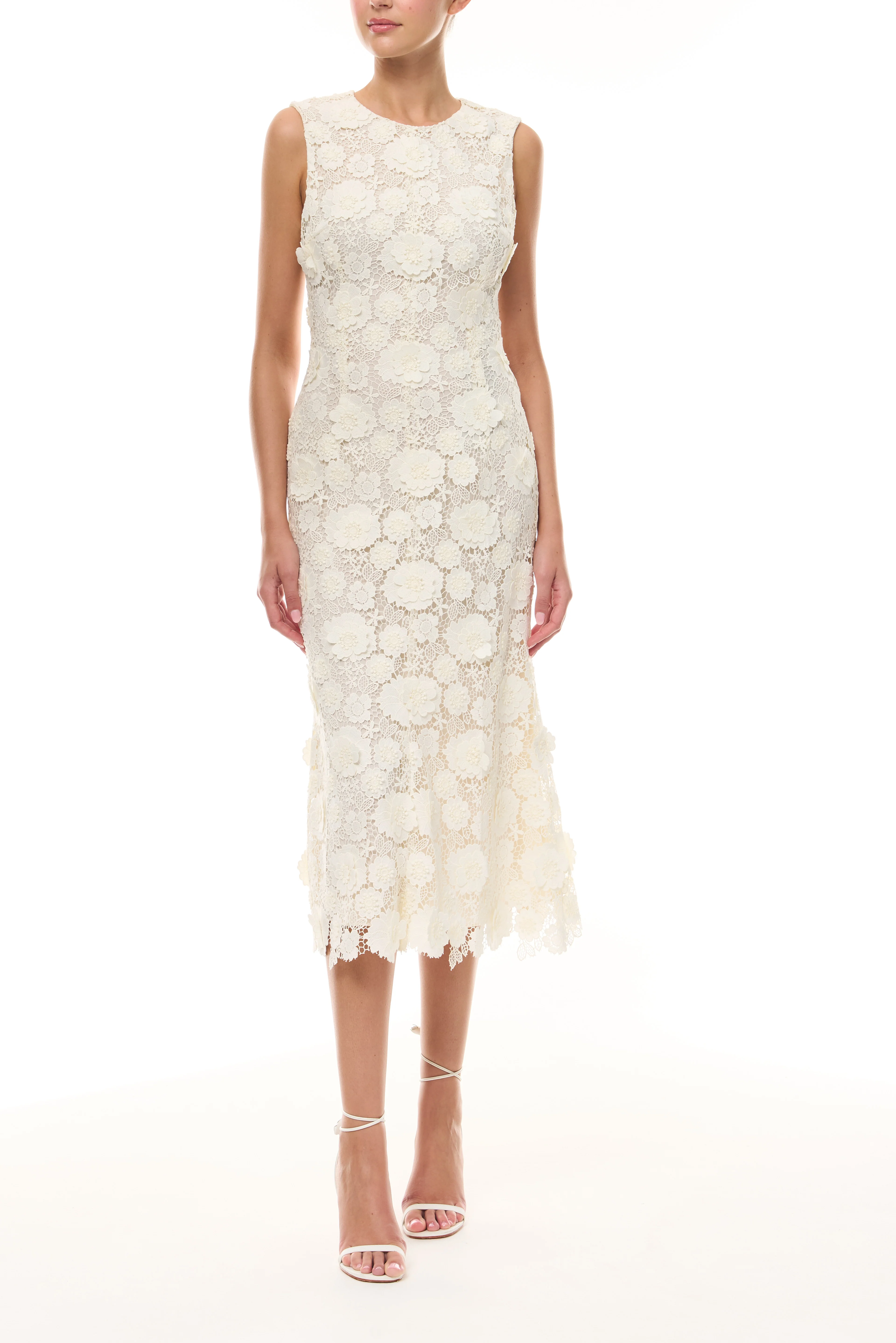 Floral Lace Sleeveless Dress