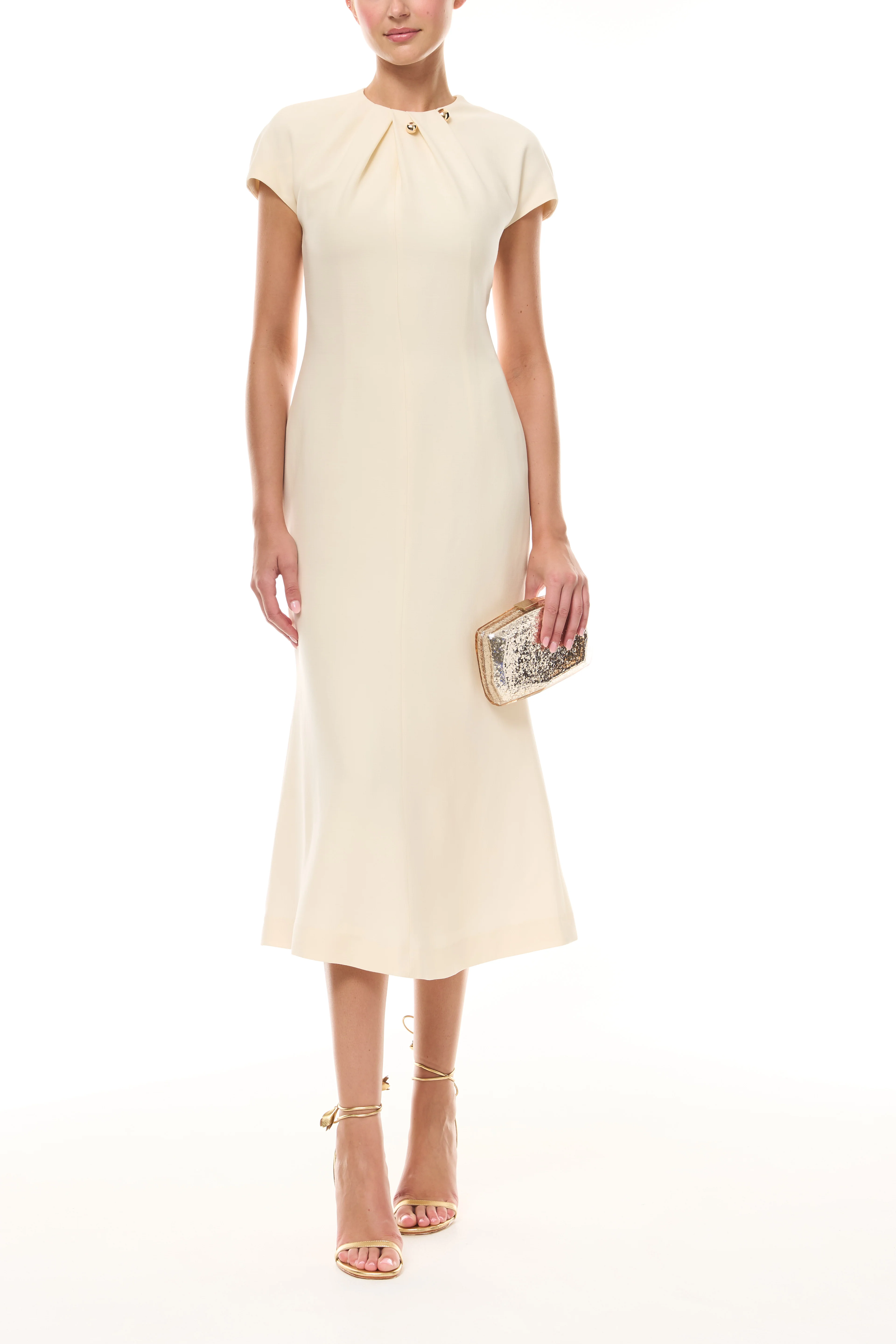Ivory Gold Ball Dress