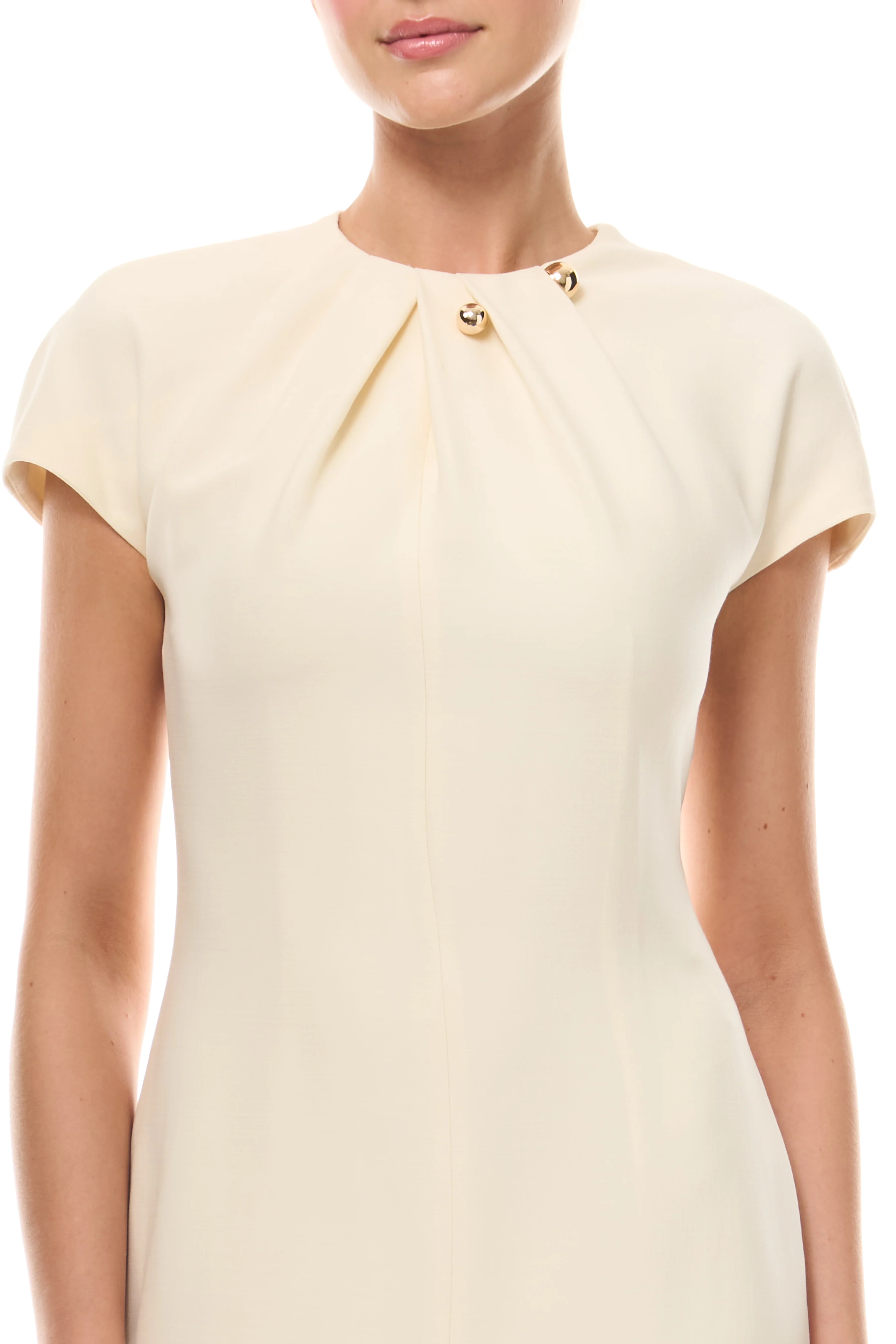 Ivory Gold Ball Dress - Image 2