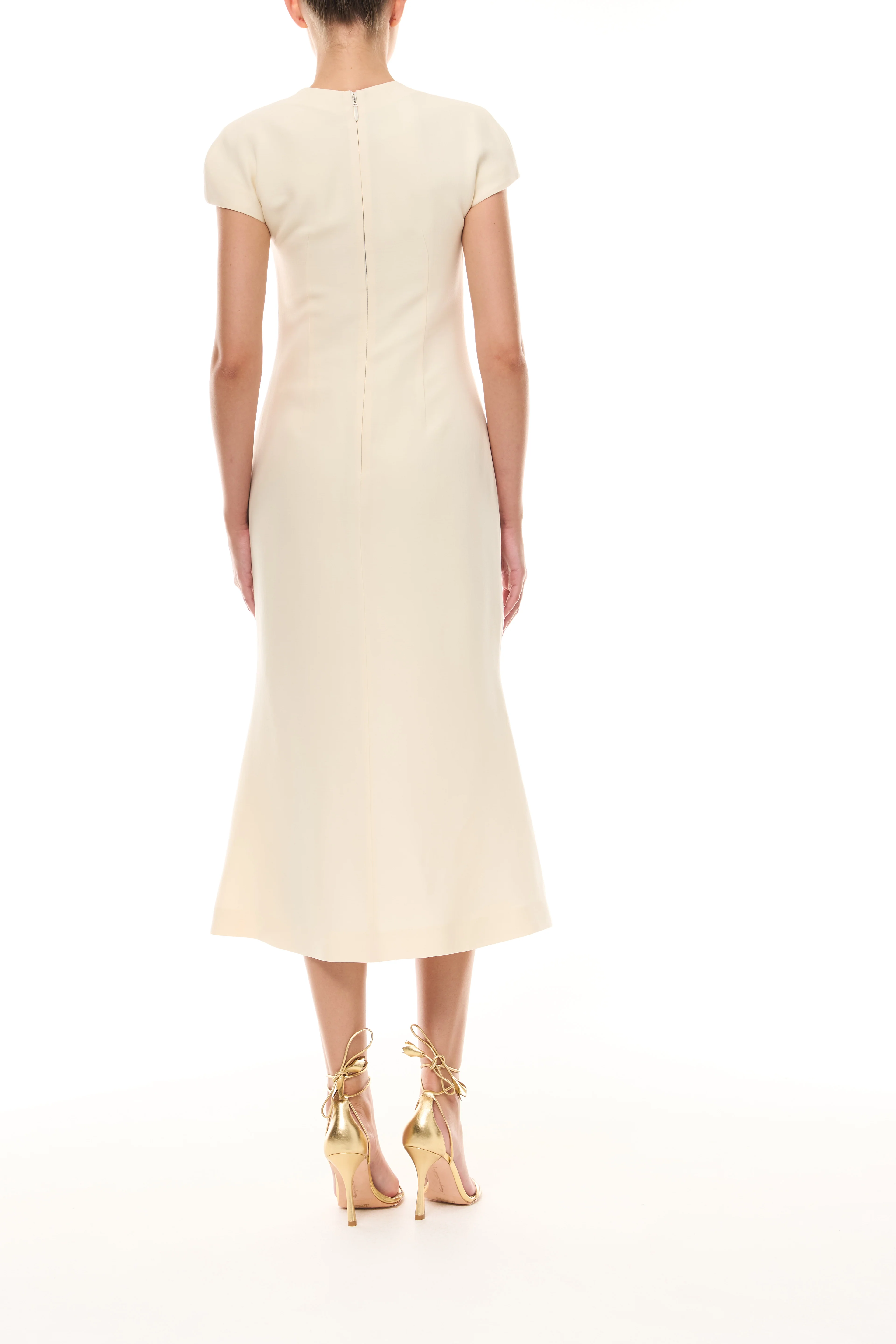 Ivory Gold Ball Dress - Image 5