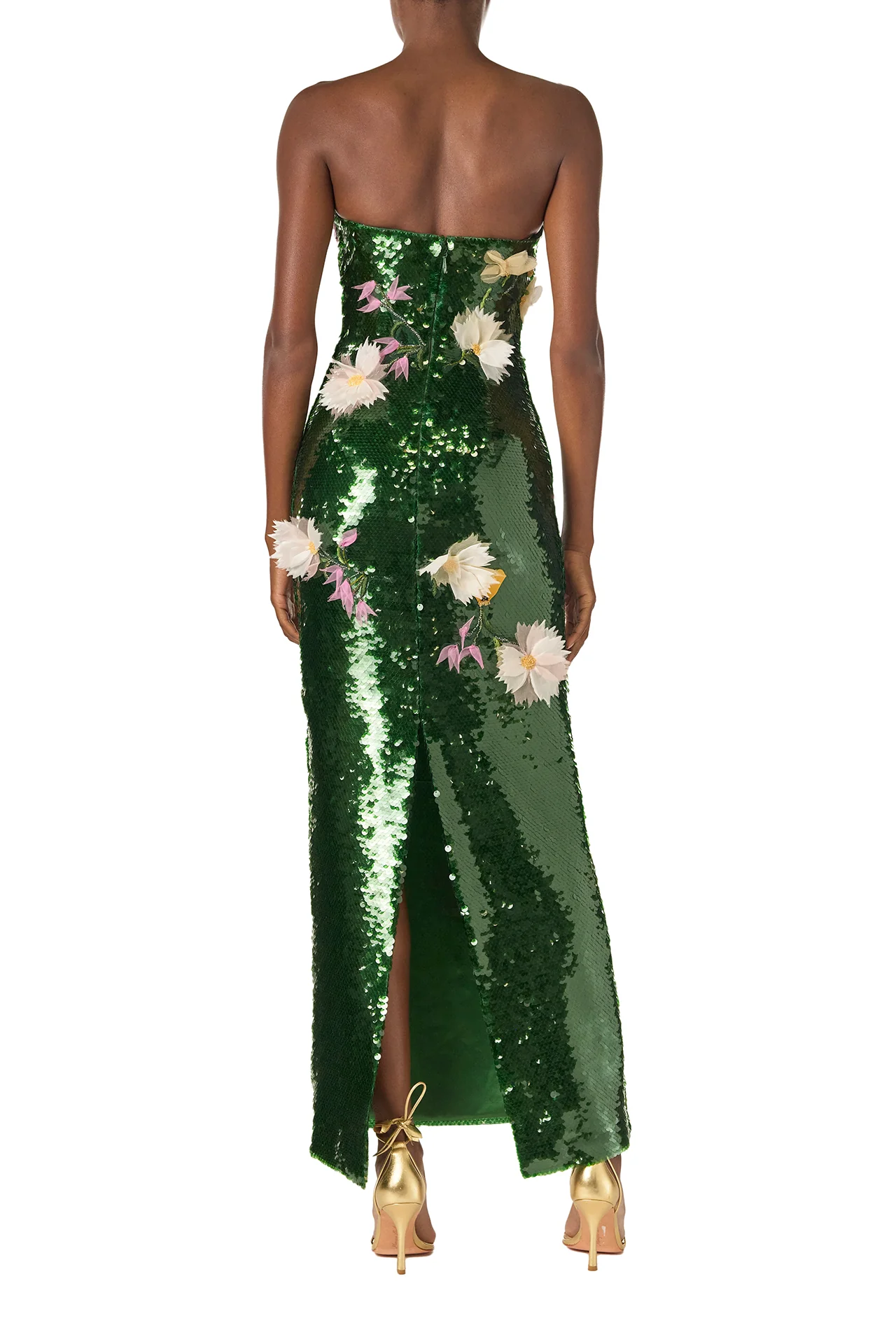 Floral Sequin Column Gown - Image 6