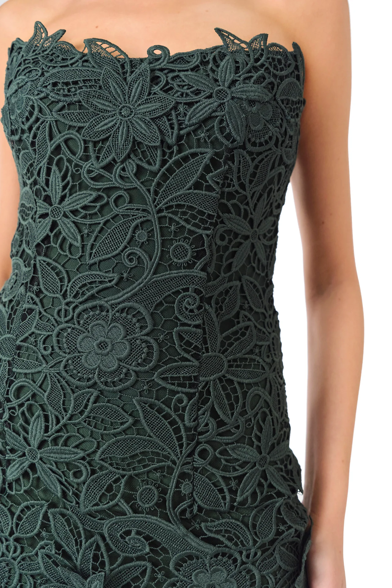 Strapless Lace Sheath Dress - Image 7