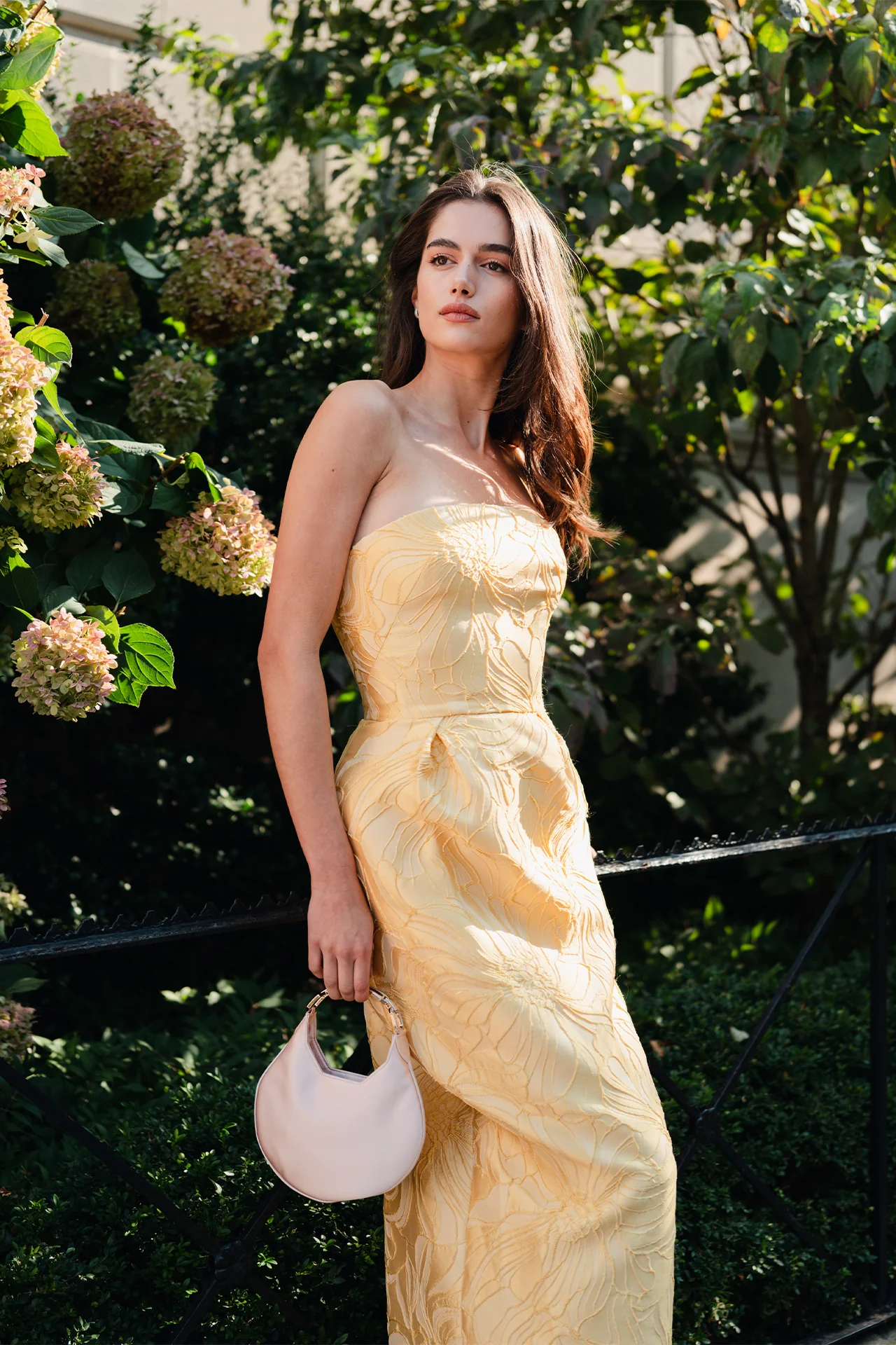 Lemon Floral Jacquard Dress - Image 5