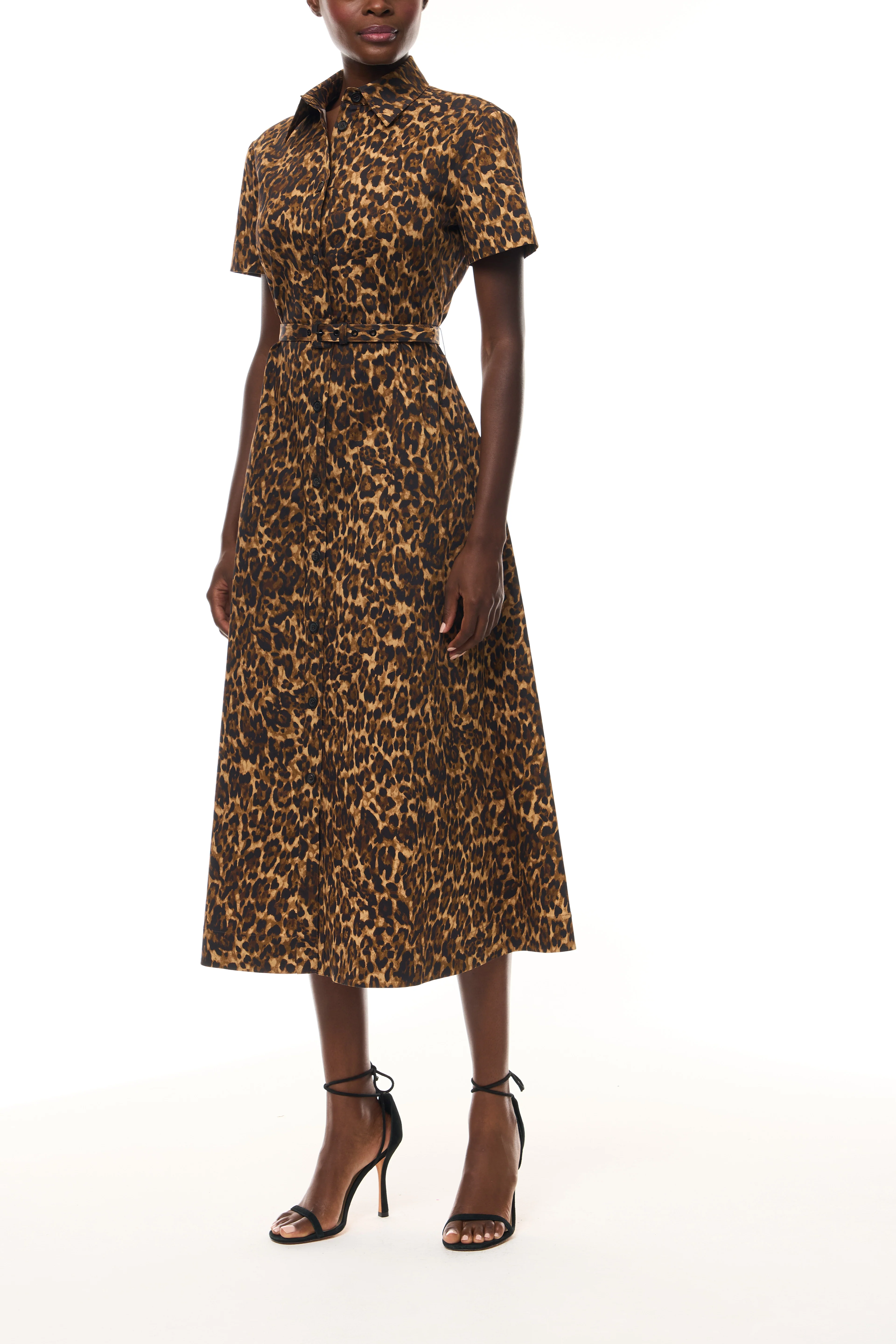Leopard Poplin Shirt Dress - Image 4