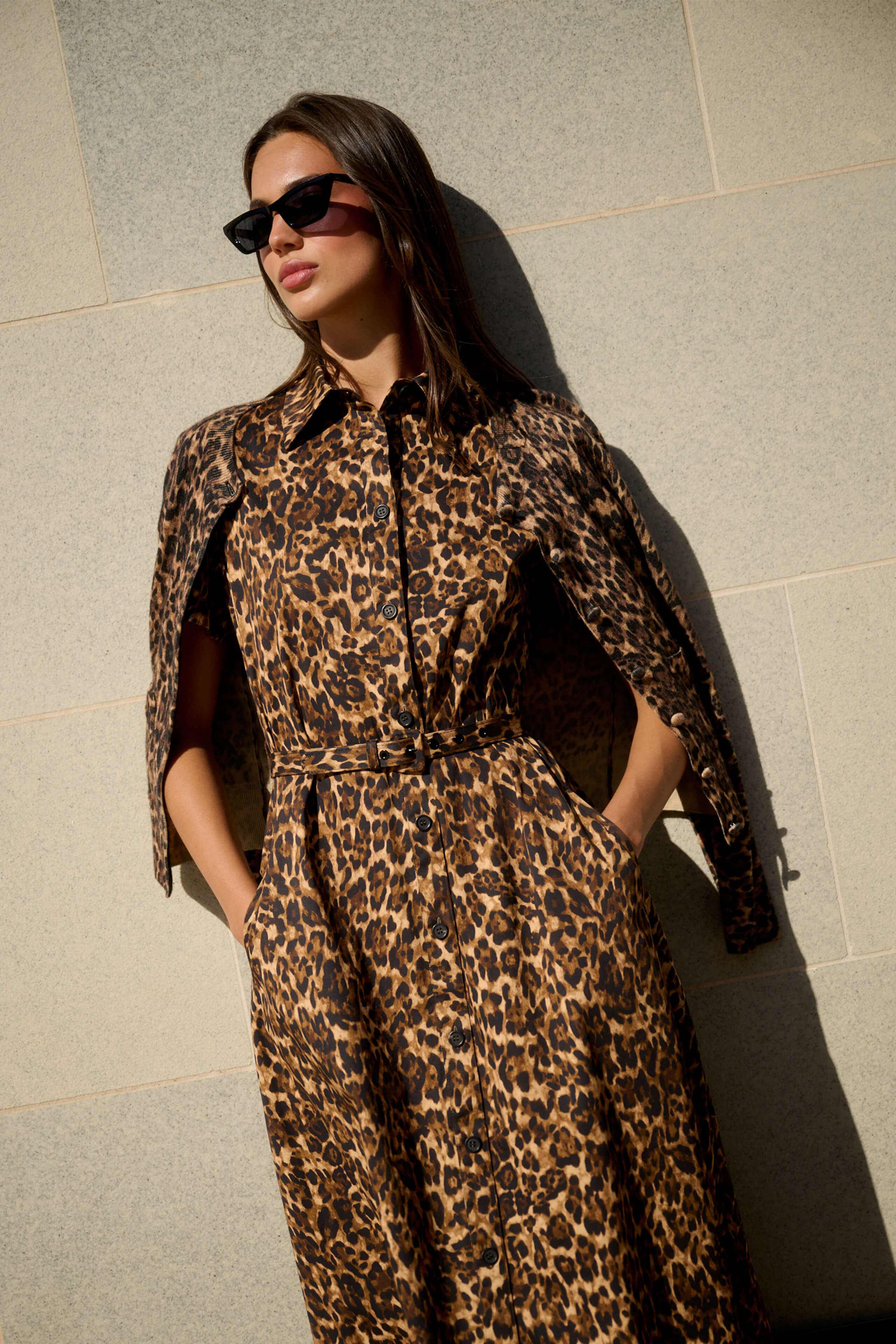 Leopard Print Cashmere Cardigan - Image 2