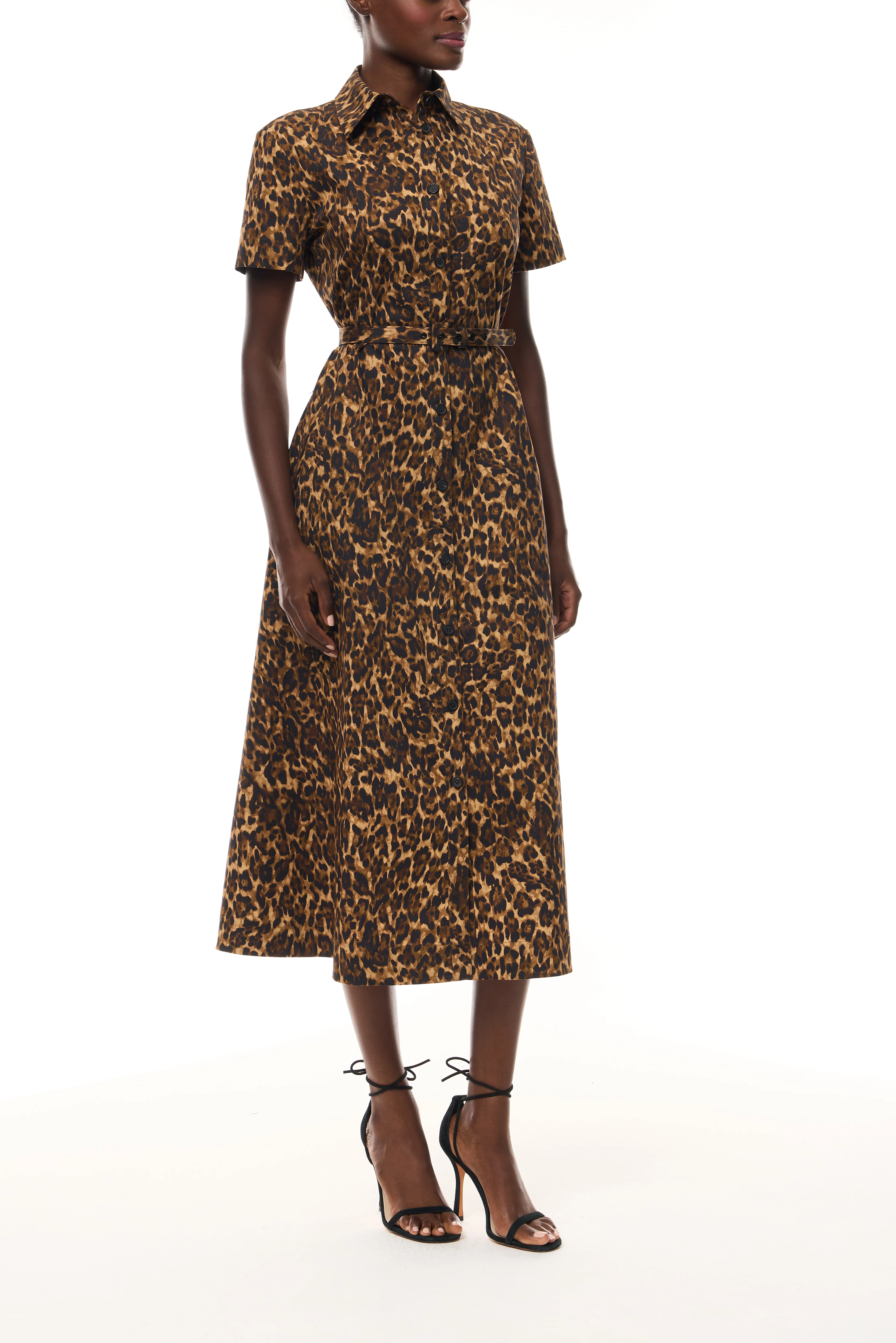 Leopard Poplin Shirt Dress - Image 7