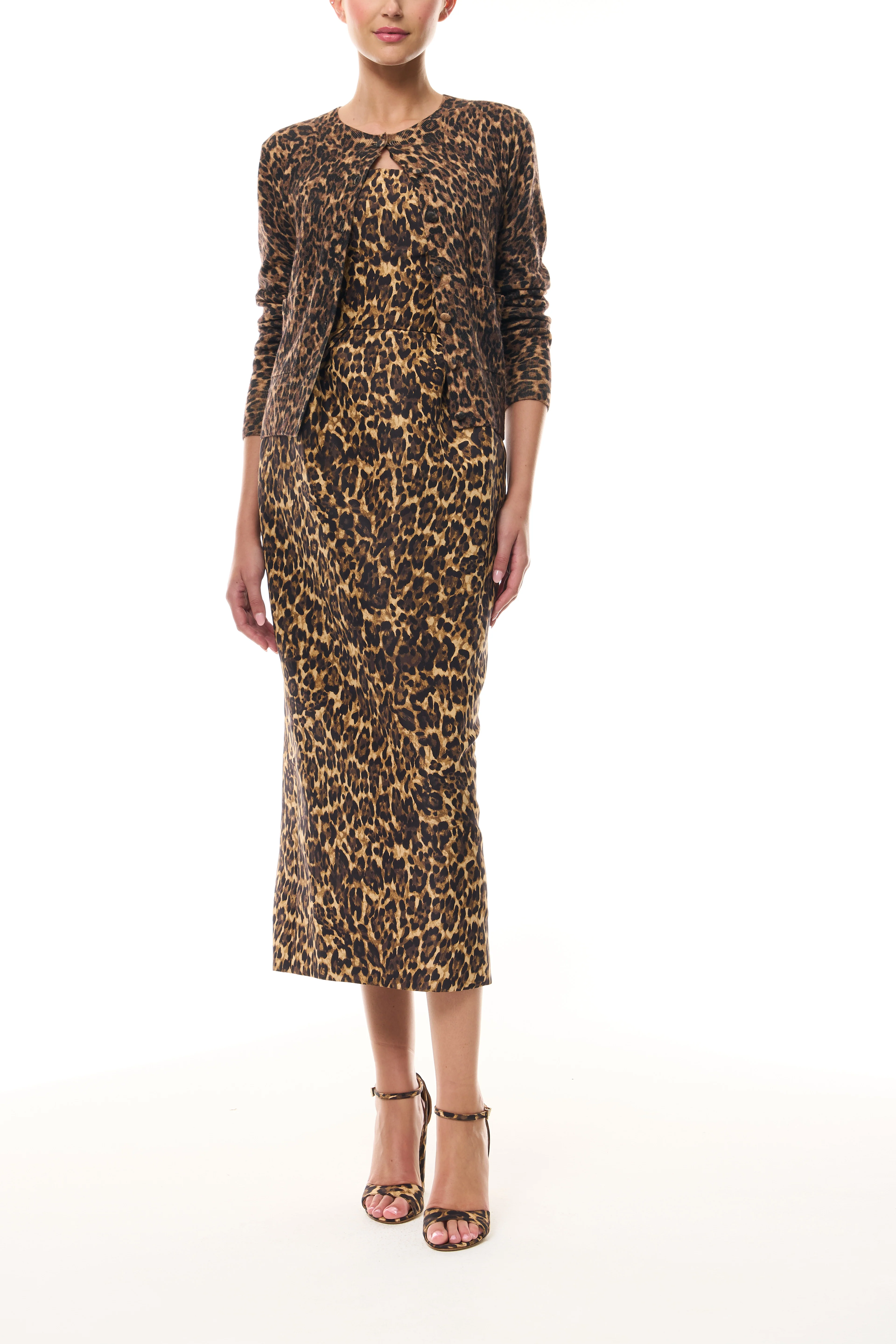 Leopard Print Cashmere Cardigan - Image 3