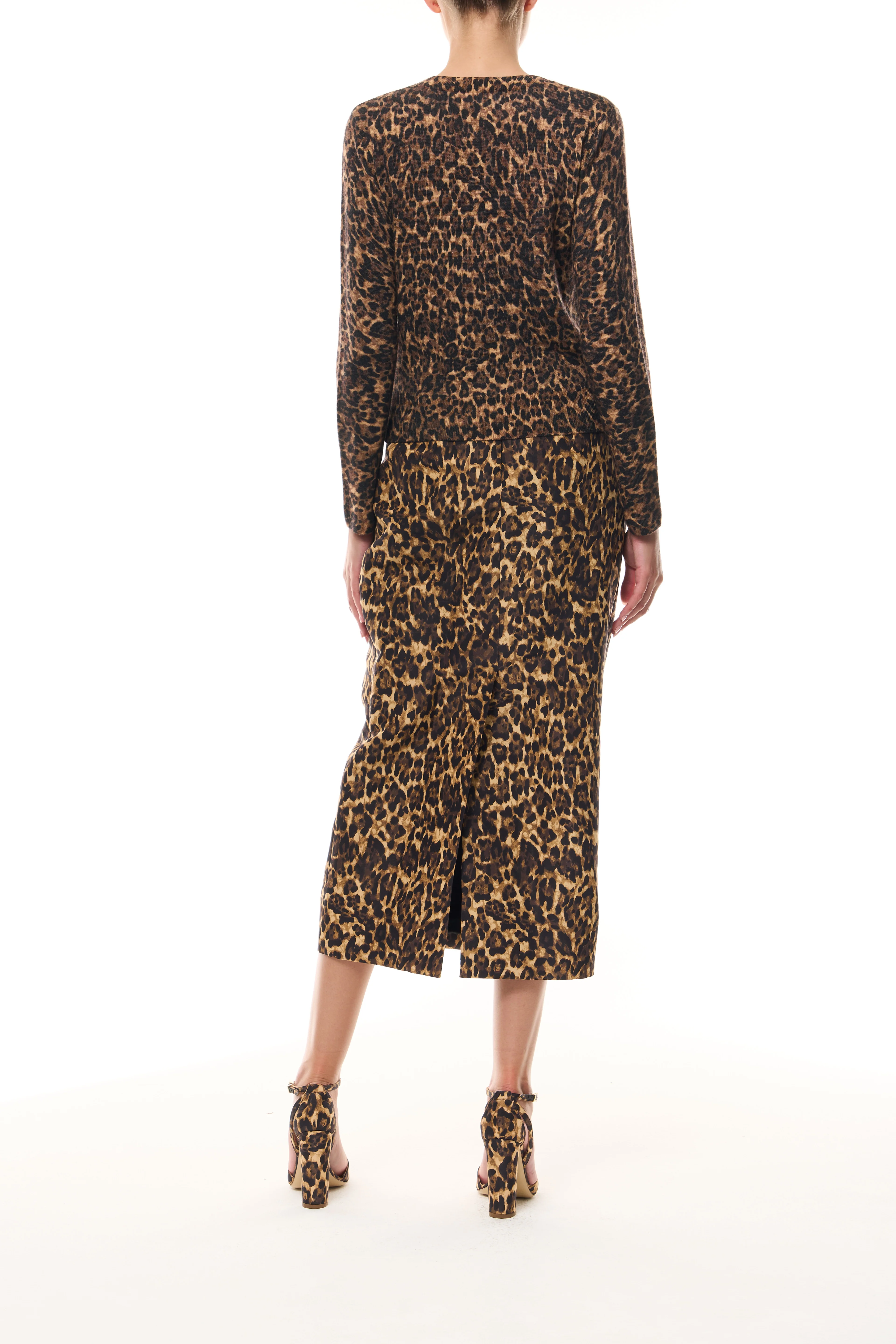 Leopard Print Cashmere Cardigan - Image 6
