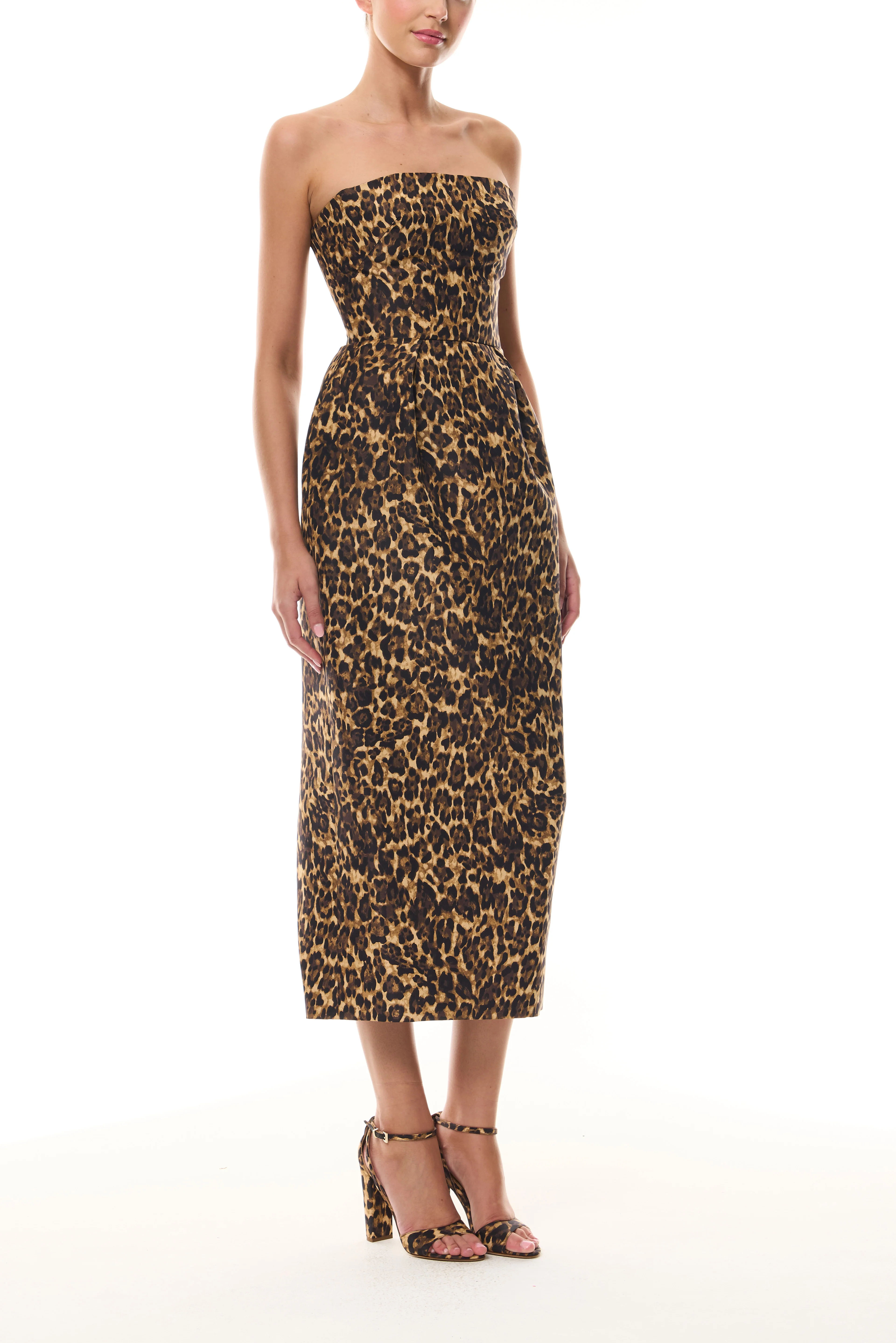 Leopard Printed Cocktail Dress - Image 6