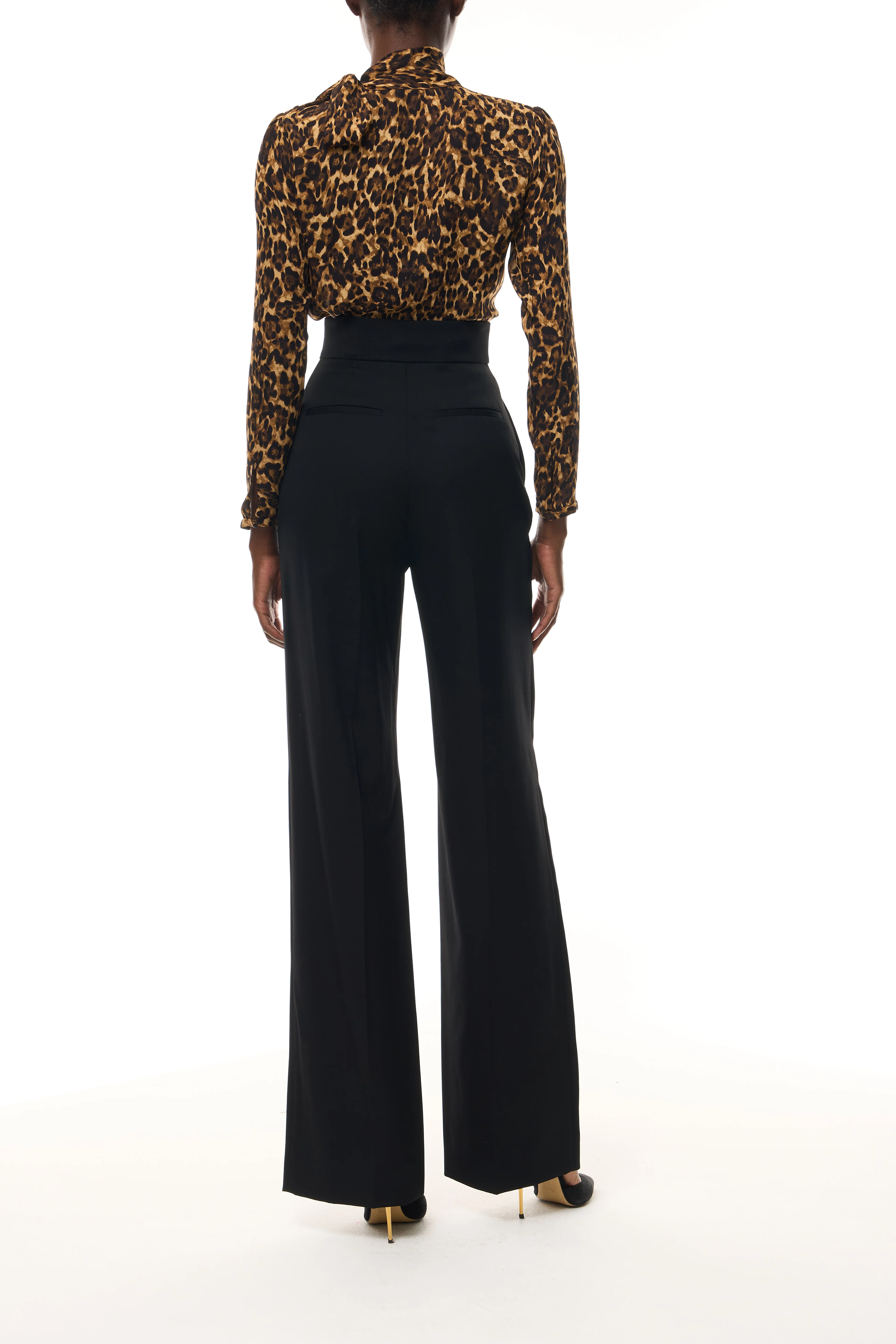 Leopard Scarf Neck Blouse - Image 6