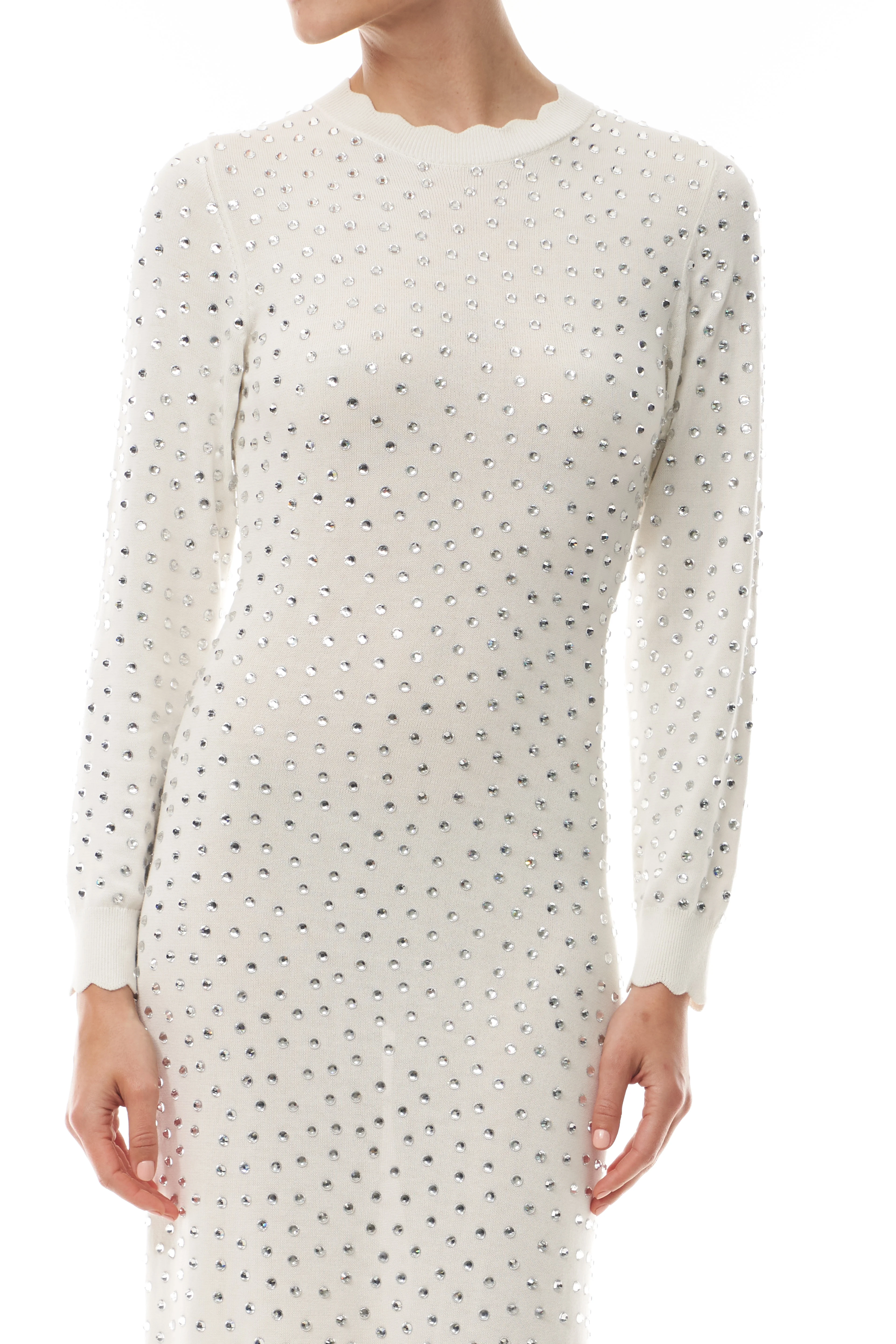 Long Sleeve Crystal Dress - Image 2